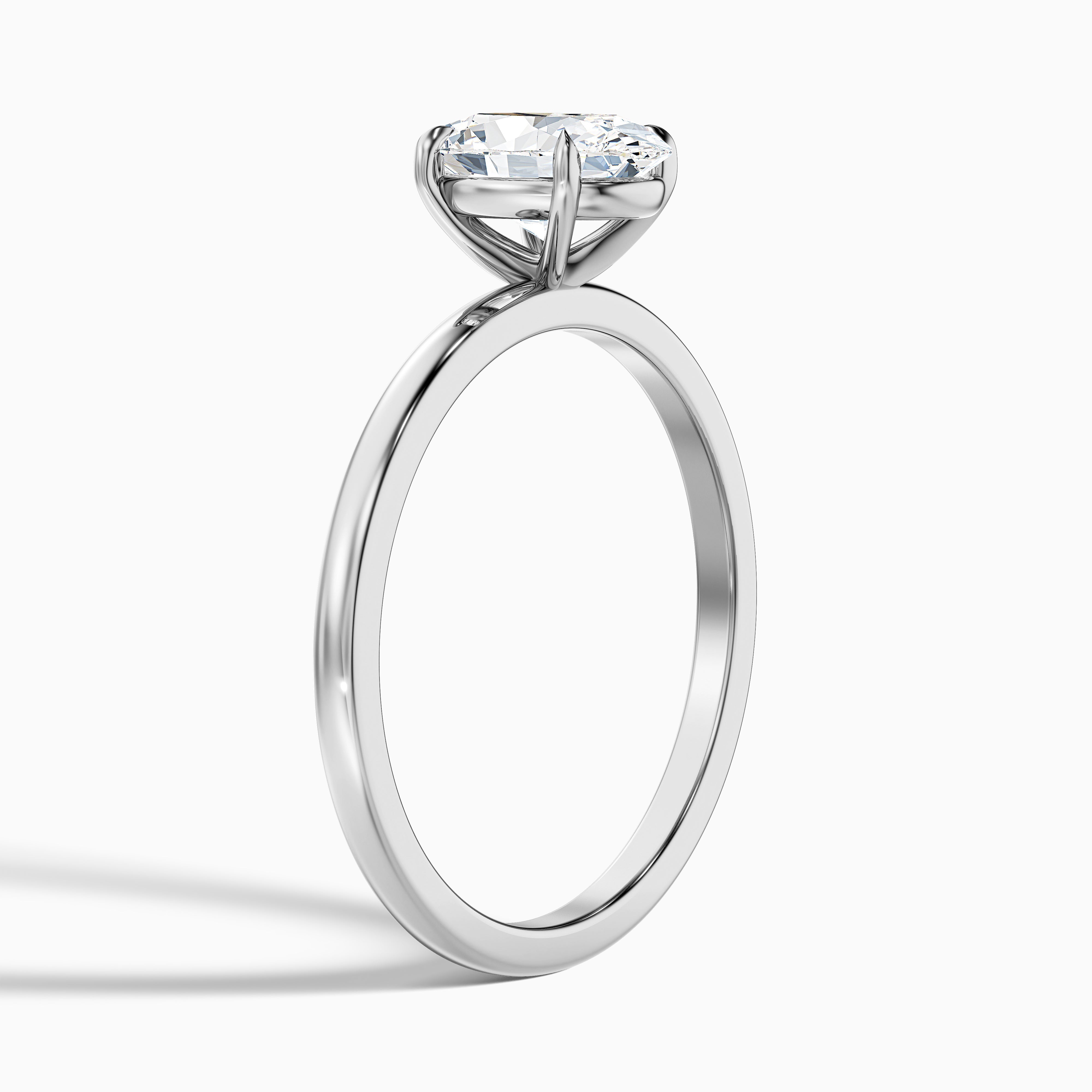 Hailey 3 Carat Oval Cut Solitaire Lab Grown Engagement Ring in 14k Rose Gold