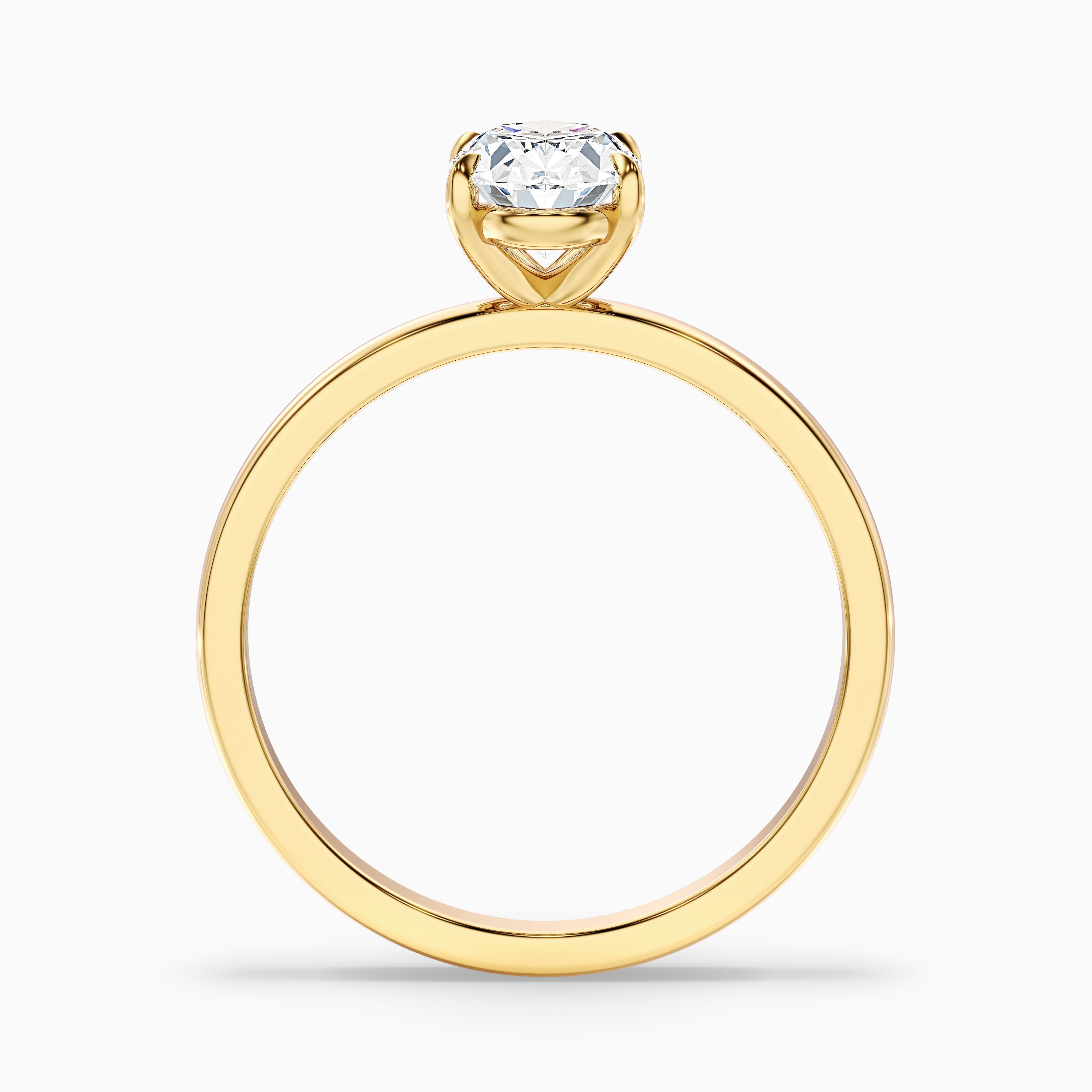 Hailey 2 Carat Oval Cut Solitaire Lab Grown Engagement Ring in 14k White Gold