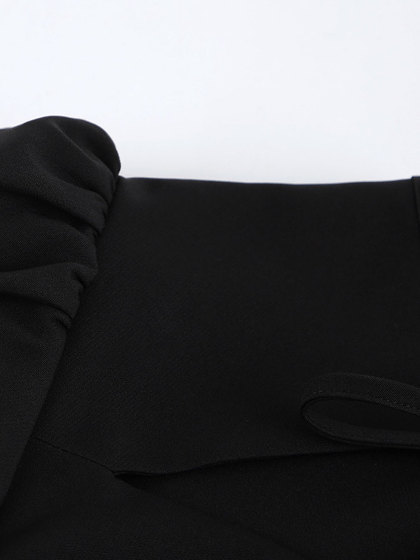 Cutout Front Puff Sleeve Dress