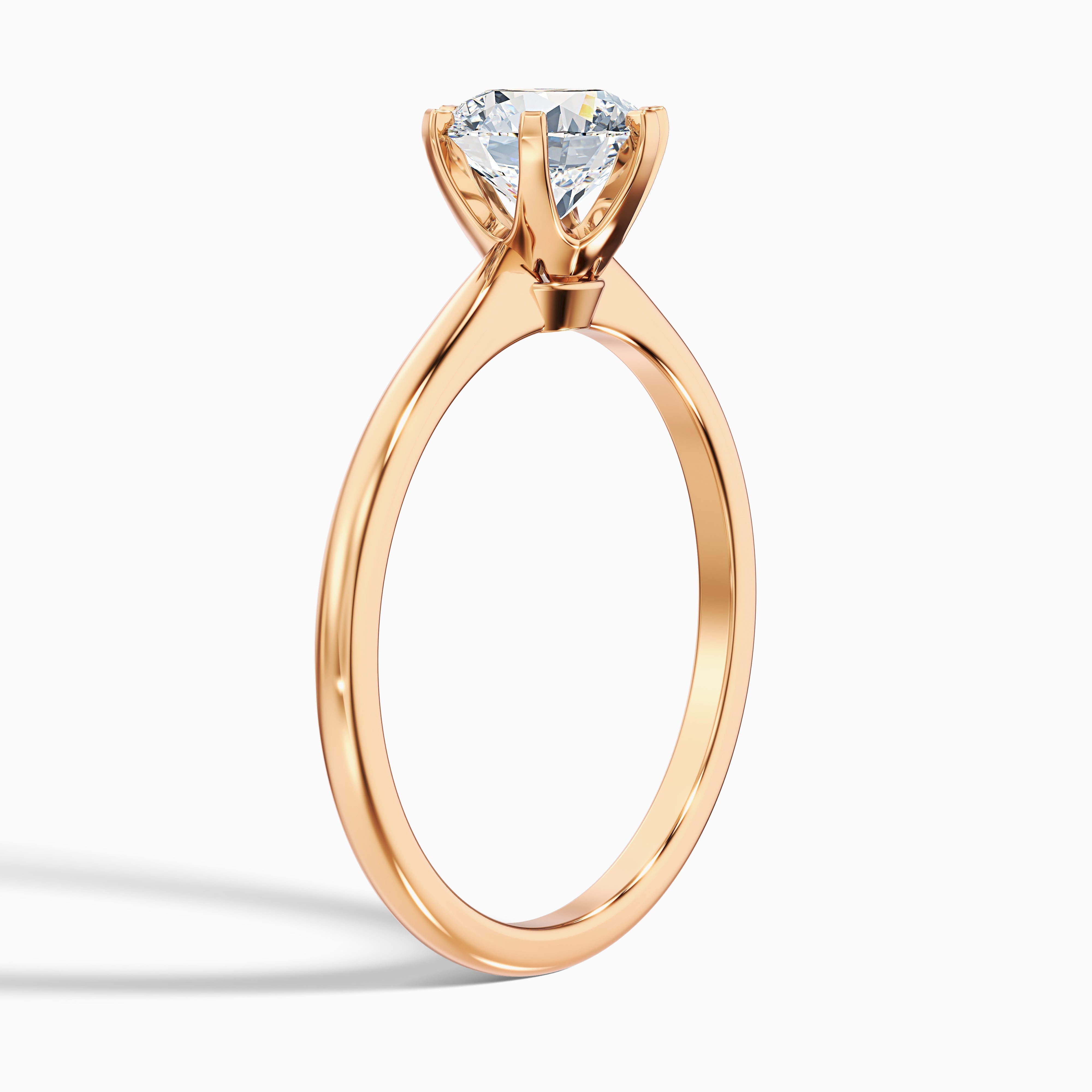 Emma 5 Carat Round Solitaire Lab Grown Engagement Ring in 18k White Gold