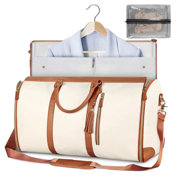 Women's Large Capacity Travel Duffle and Garment Bag Handbag