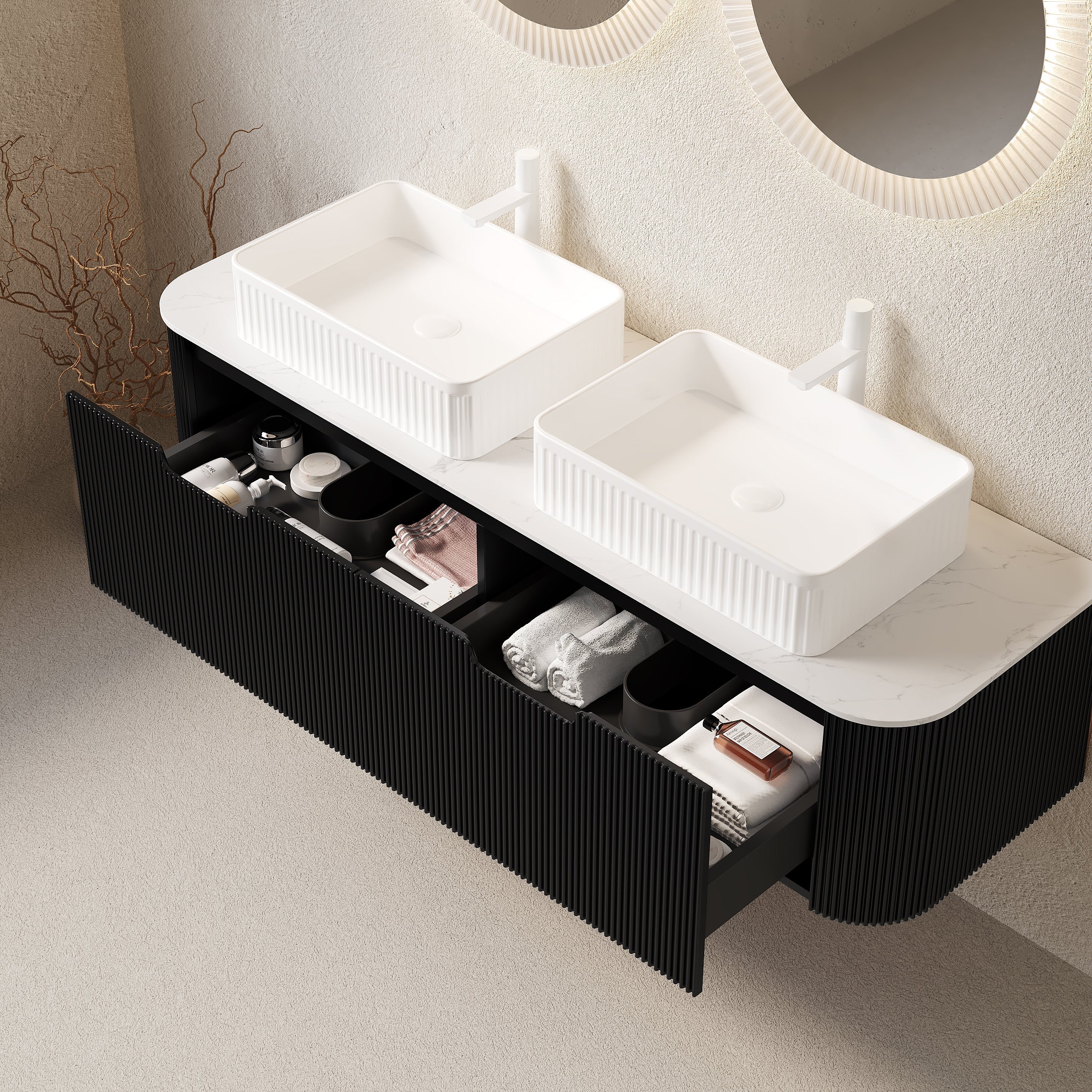 DINA 60" Bathroom Vanity & Sinks