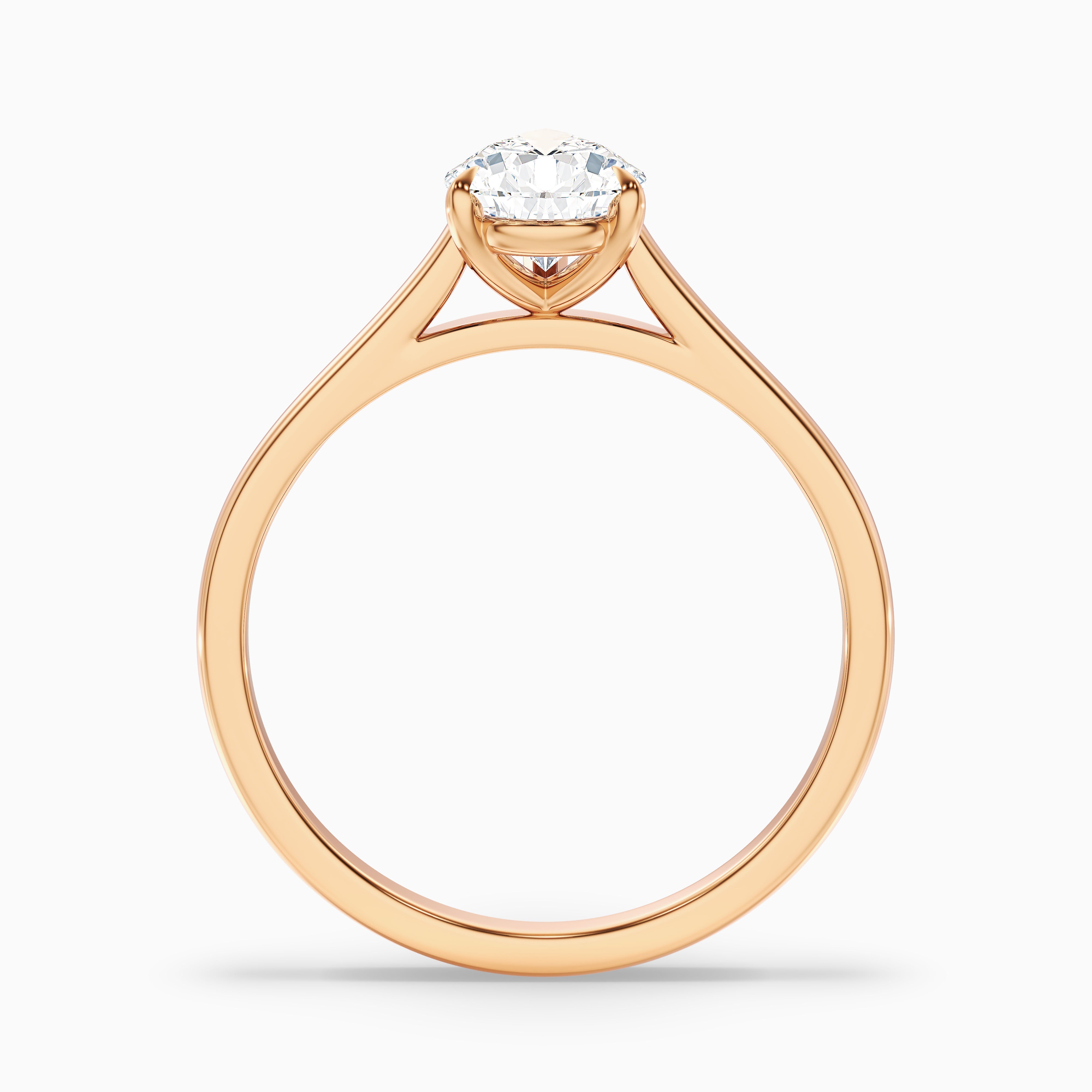 Cherri 2 Carat Pear Shaped Solitaire Lab Grown Engagement Ring in 18k Rose Gold
