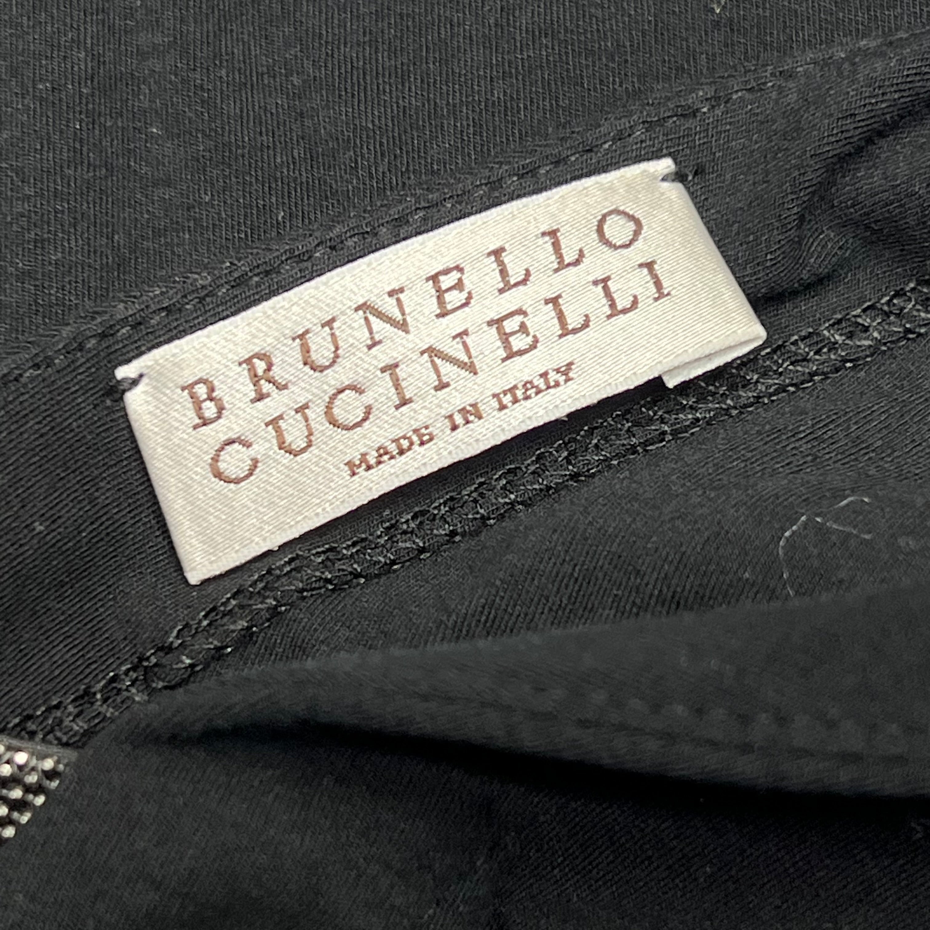 BRUNELLO CUCINELLI Ankle Dress W/ Shimmer Chest Accent 98% Cotton Women's Sz L