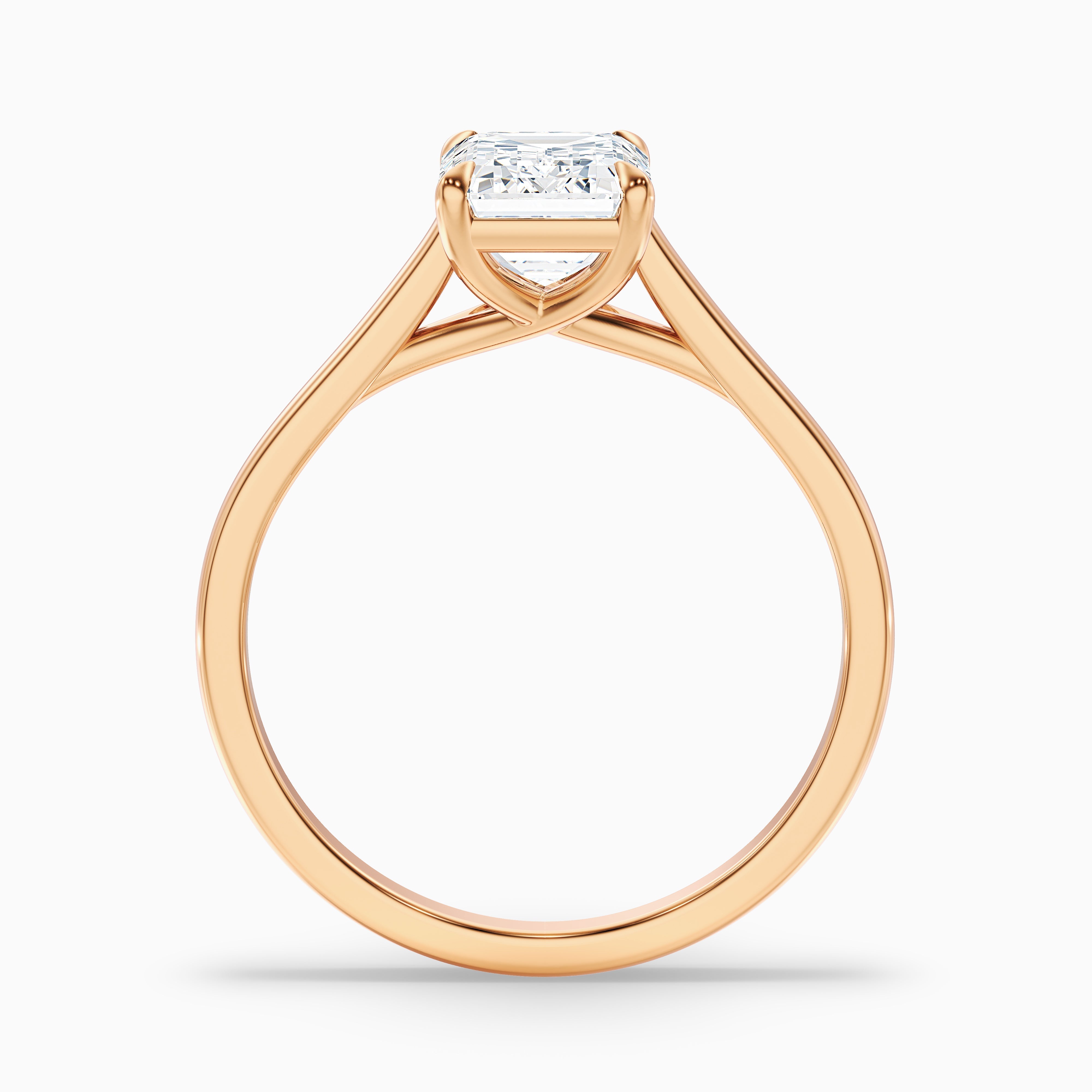 Hana 1.5 Carat Emerald Cut Solitaire Lab Grown Diamond Ring in 10k White Gold