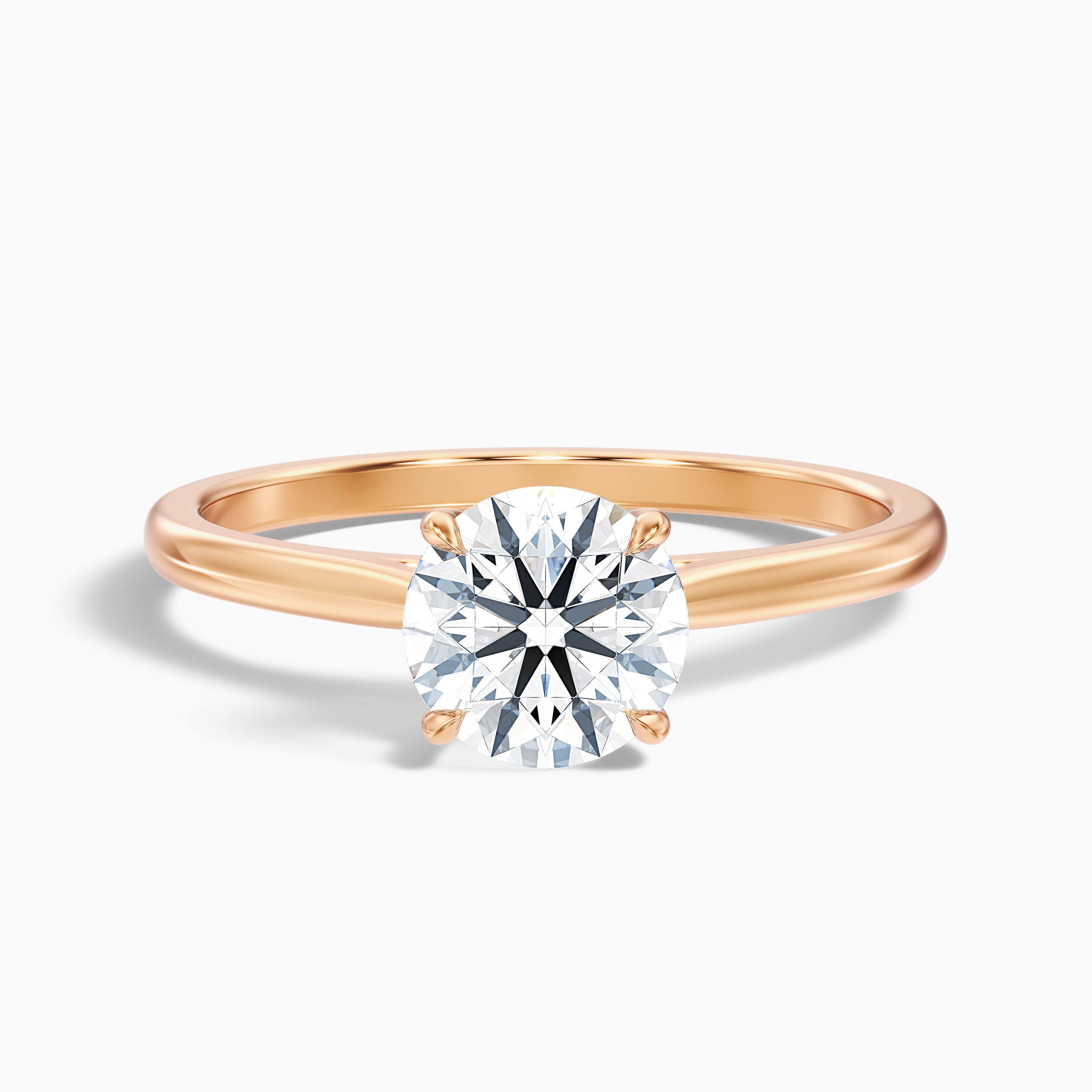 Iris 2.5 Carat Round Solitaire Lab Grown Diamond Ring in 18k Yellow Gold