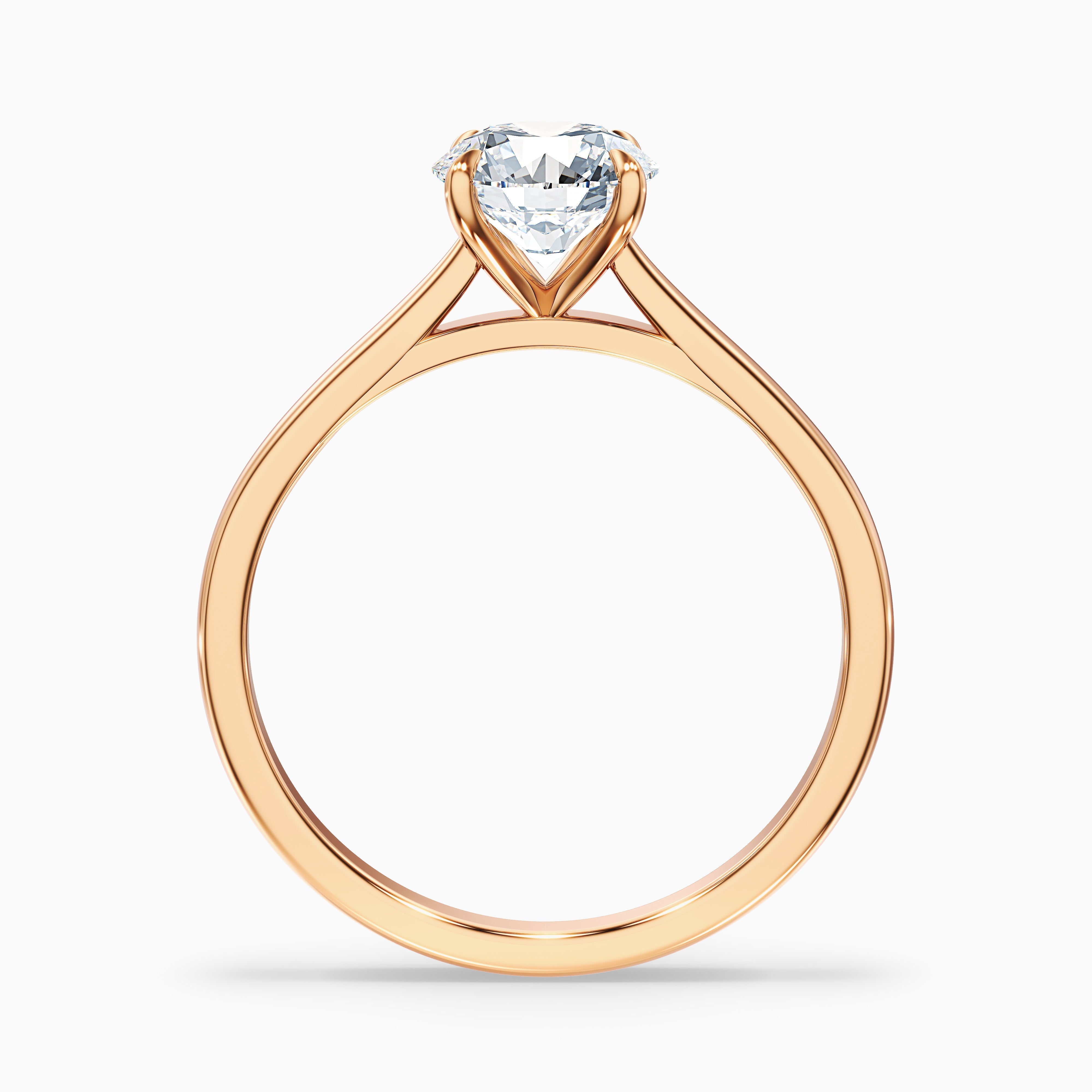 Iara 4.5 Carat Round Solitaire Moissanite Engagement Ring in Platinum