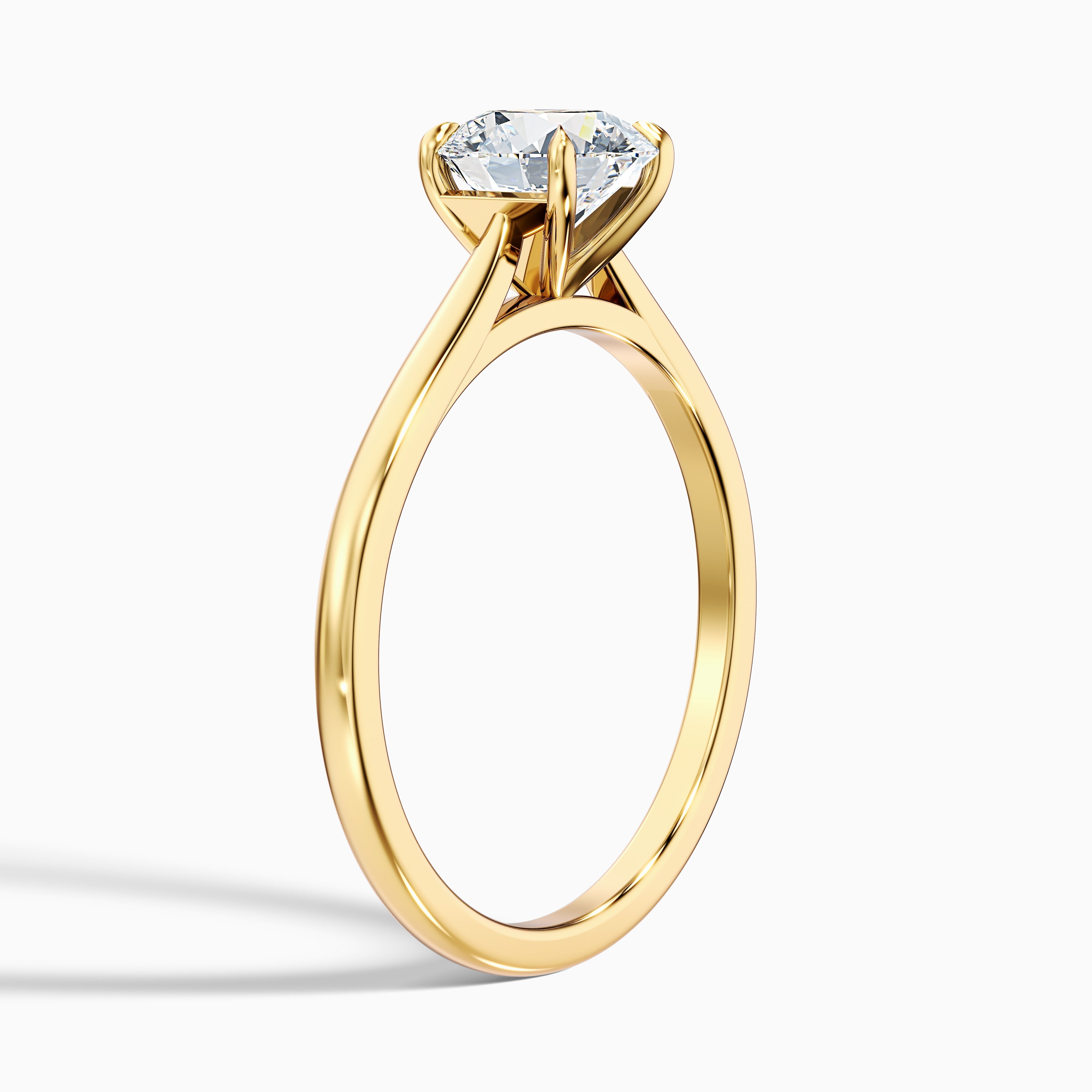 Iara 4.5 Carat Round Solitaire Moissanite Engagement Ring in 14k Rose Gold