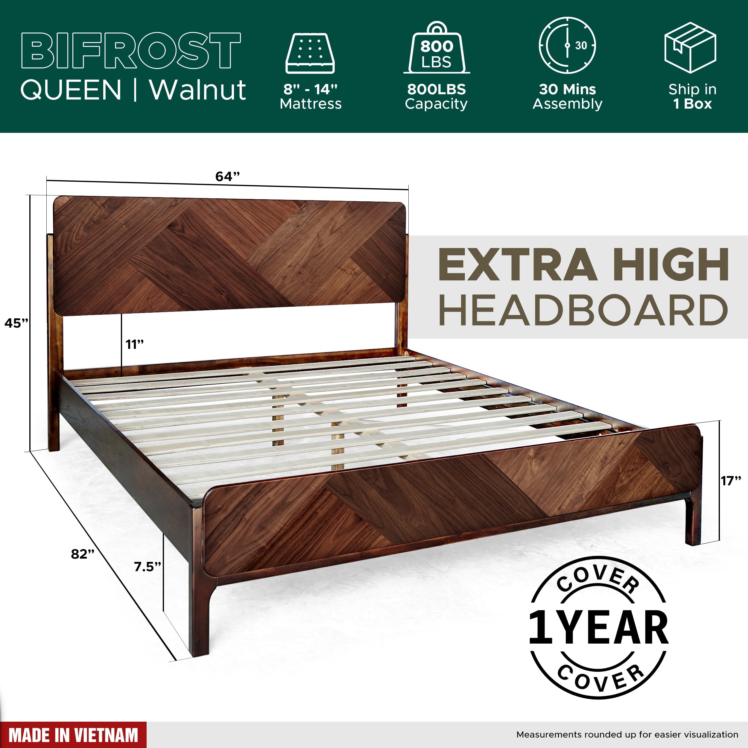 Bifrost Solid Wood Bed Frame