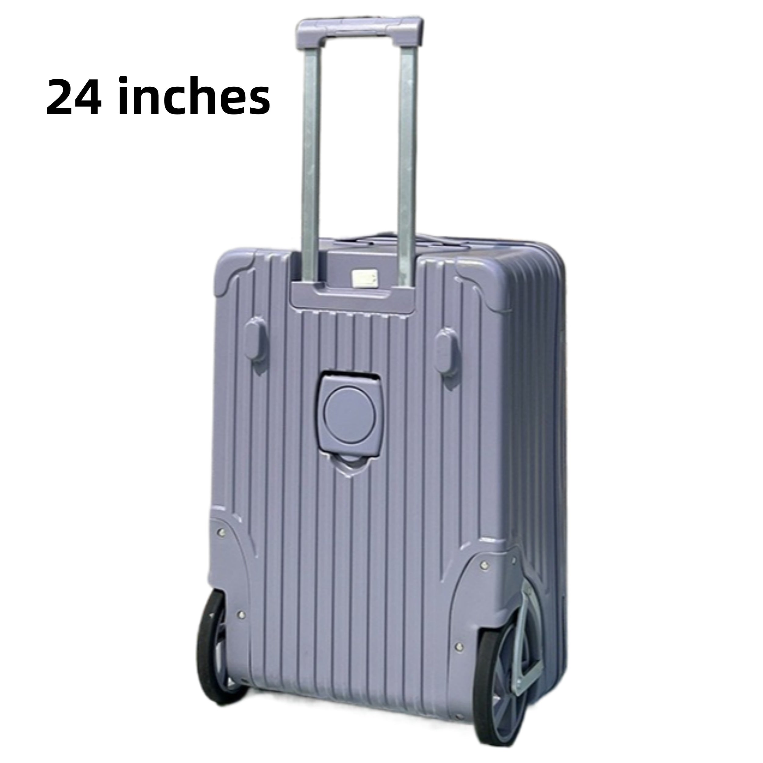 PC Material Large Wheel Luggage, 20 Inches, 24 Inches, TSA Lock, Folding Cup Holder, Outdoor Travel Luggage With Phone Holder And USB Port, Portable Rolling Luggage
