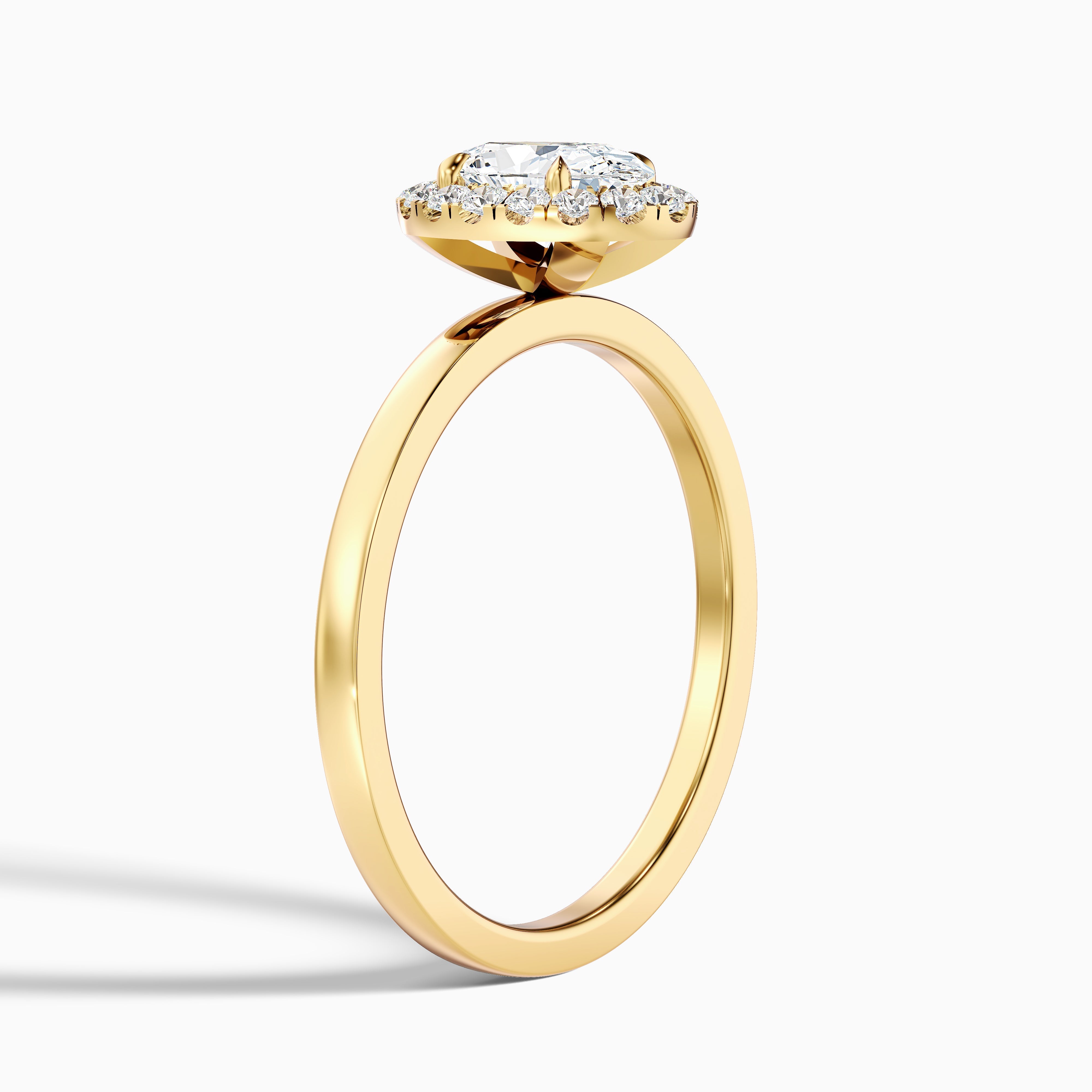 Cris 4.5 Carat Oval Halo Moissanite Engagement Ring in 18k Rose Gold