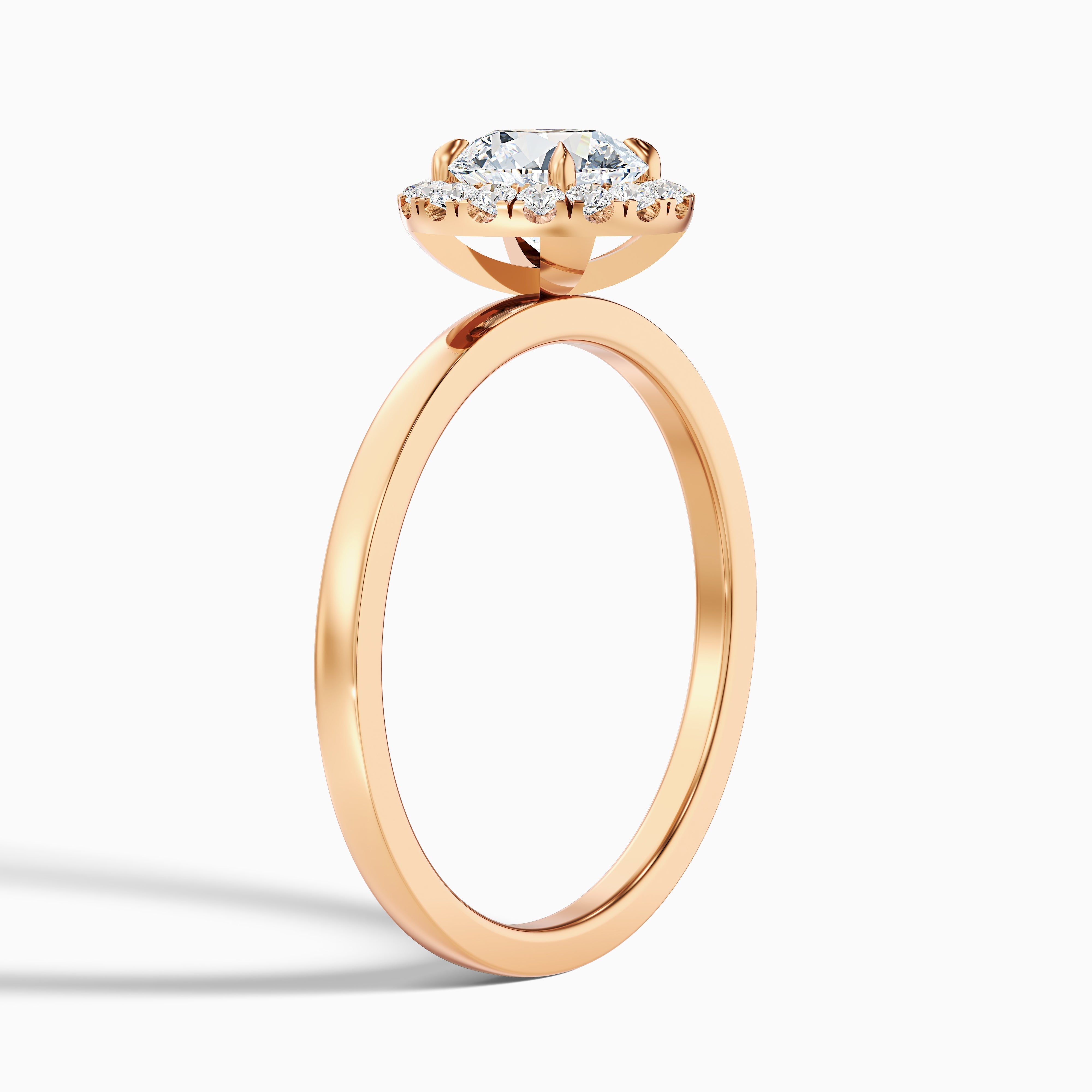 Kara 4.5 Carat Round Halo Lab Grown Diamond Ring in Platinum