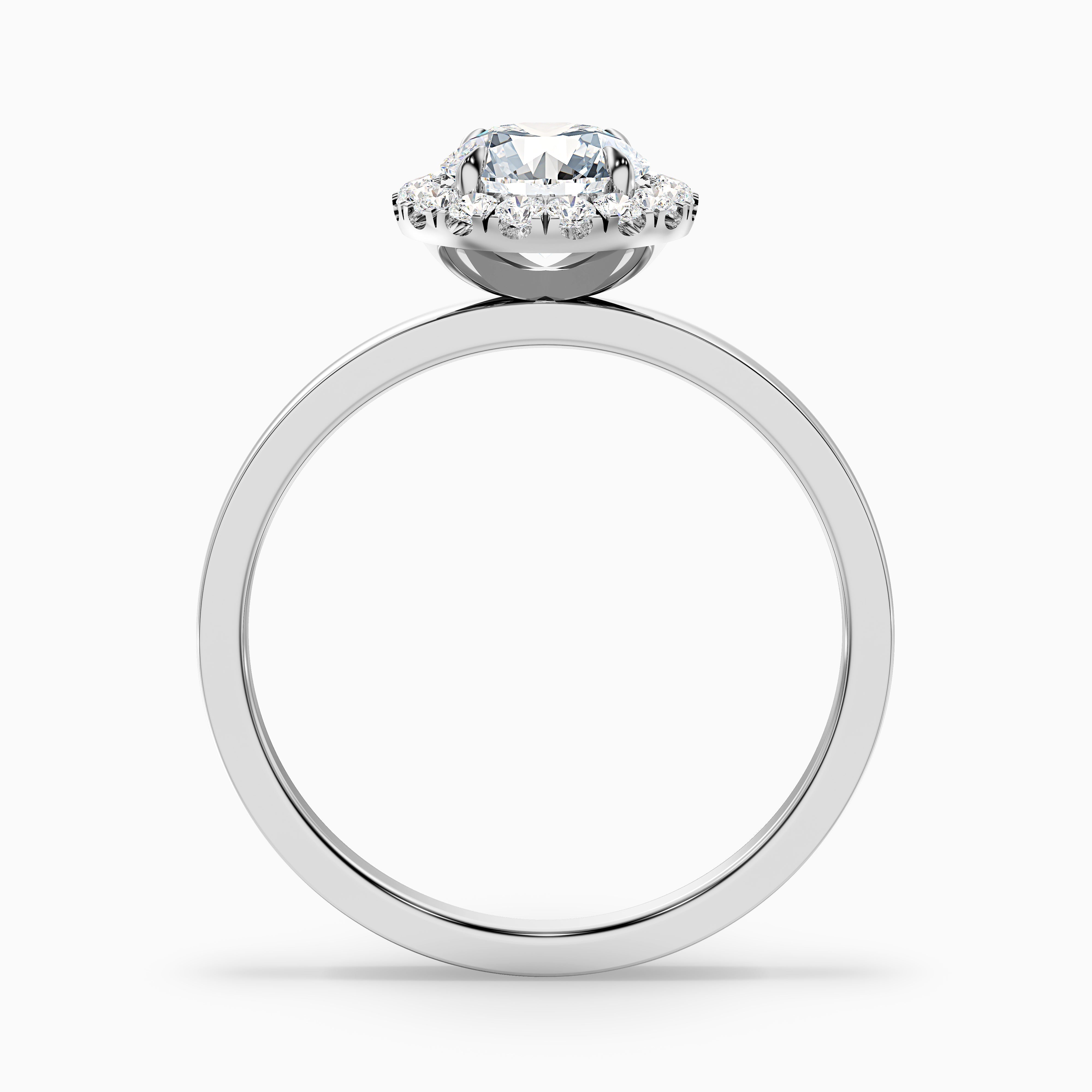 Kara 3.5 Carat Round Halo Lab Grown Diamond Ring in 10k Yellow Gold