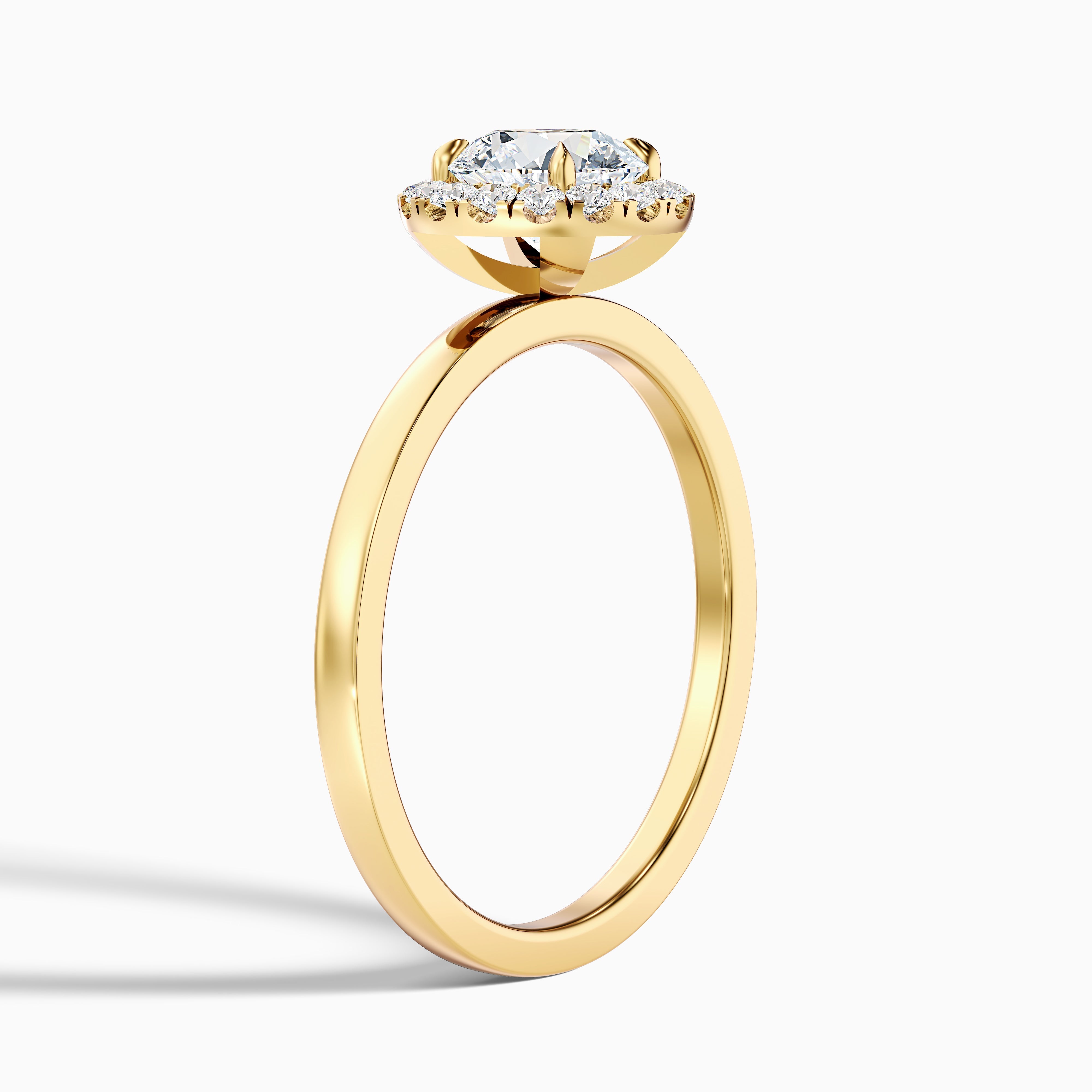 Kara 1 Carat Round Halo Lab Grown Diamond Ring in 14k Rose Gold