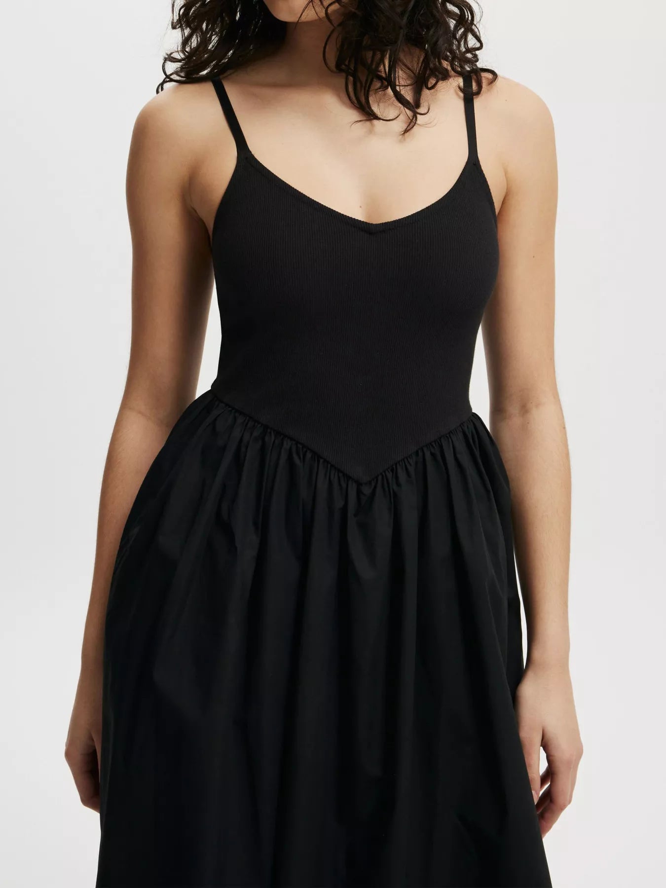 Spaghetti Strap Midi Dress with Pockets