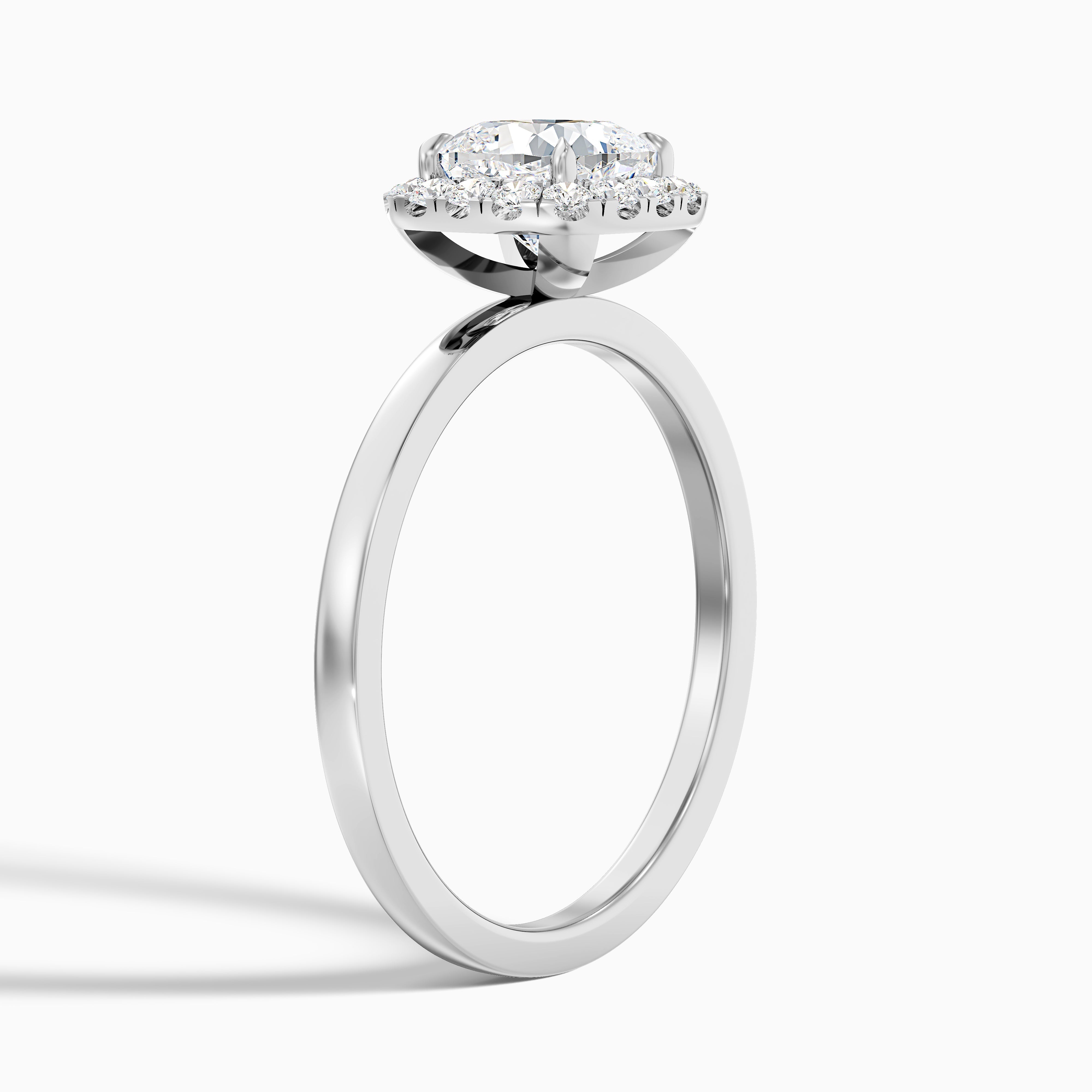 Nora 1.5 Carat Cushion Cut Halo Lab Grown Diamond Ring in 18k Yellow Gold