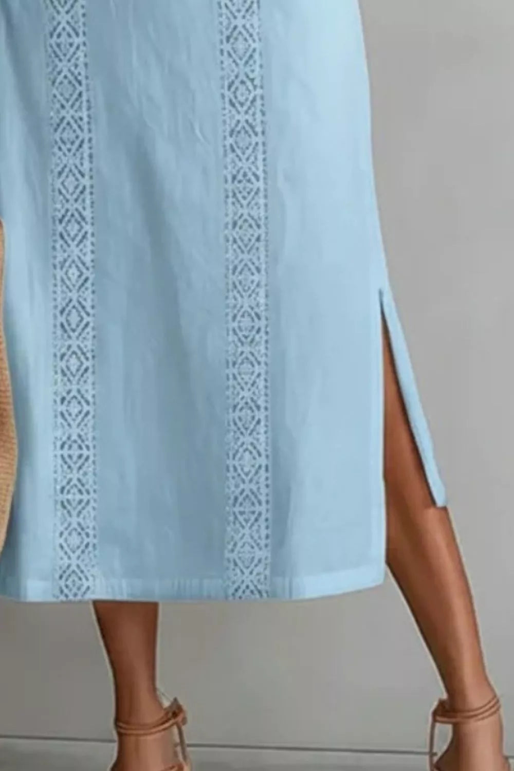 Sleeveless Side Slit Dress with Pockets