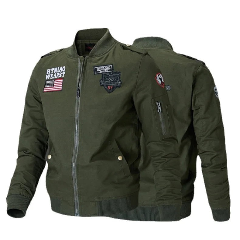 Men’s Bomber Jackets Air Jaquetas Coats Slim Fit Jackets Casual Coats Good Quality Male Cotton Stand Collar Outerwear Coats 4XL