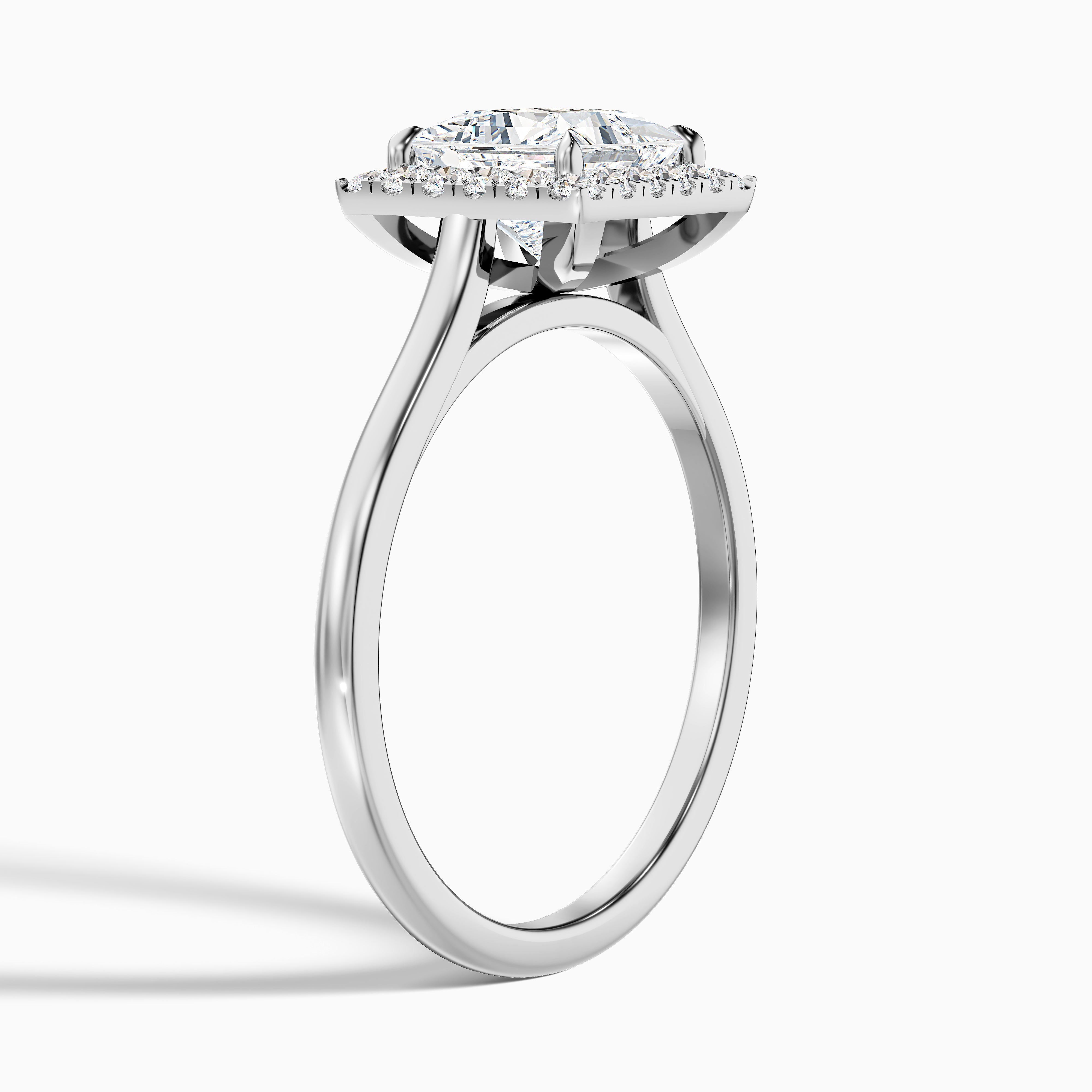 Ember 5 Carat Princess Cut Halo Lab Grown Diamond Ring in 14k Rose Gold
