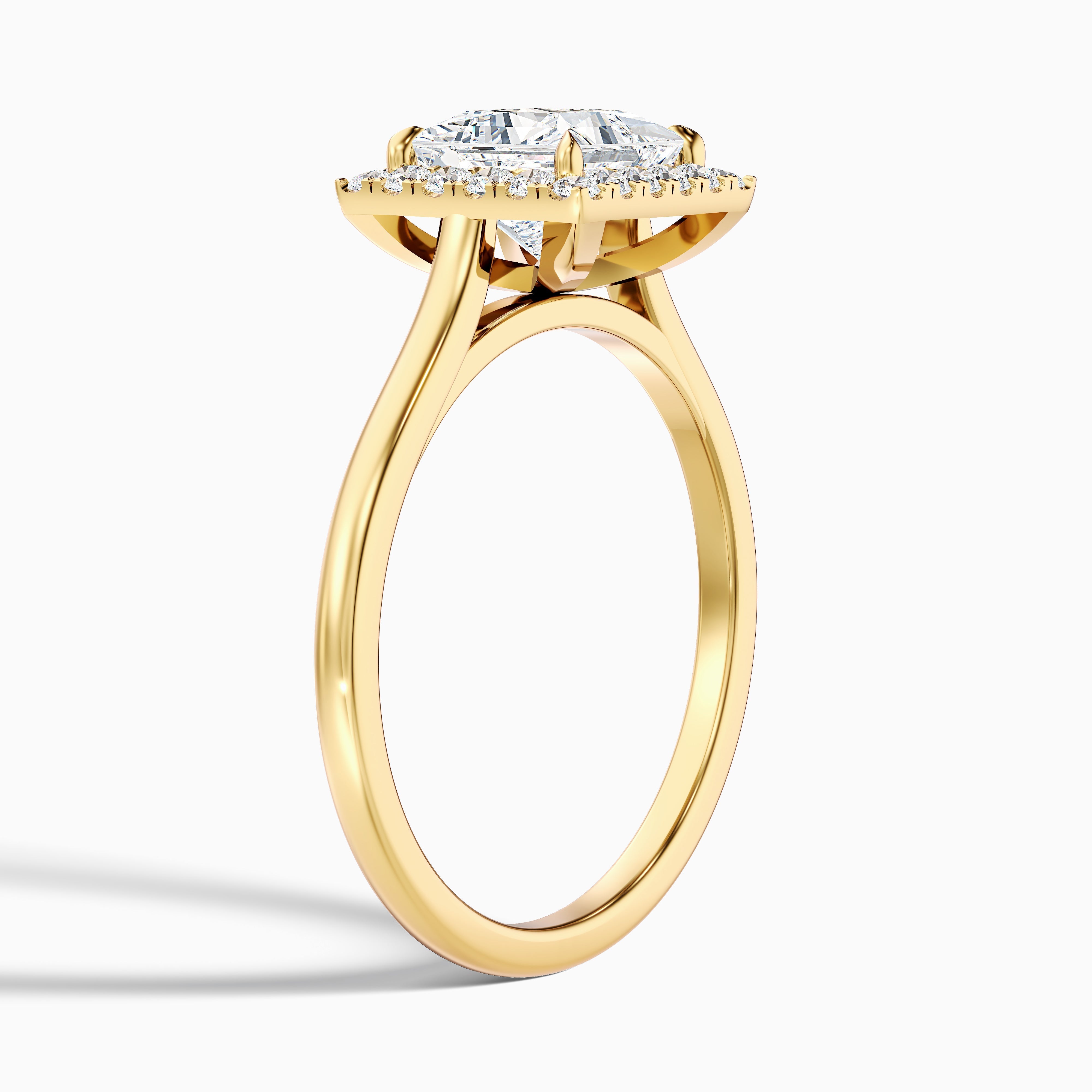 Ember 1.5 Carat Princess Cut Halo Lab Grown Diamond Ring in 18k Rose Gold
