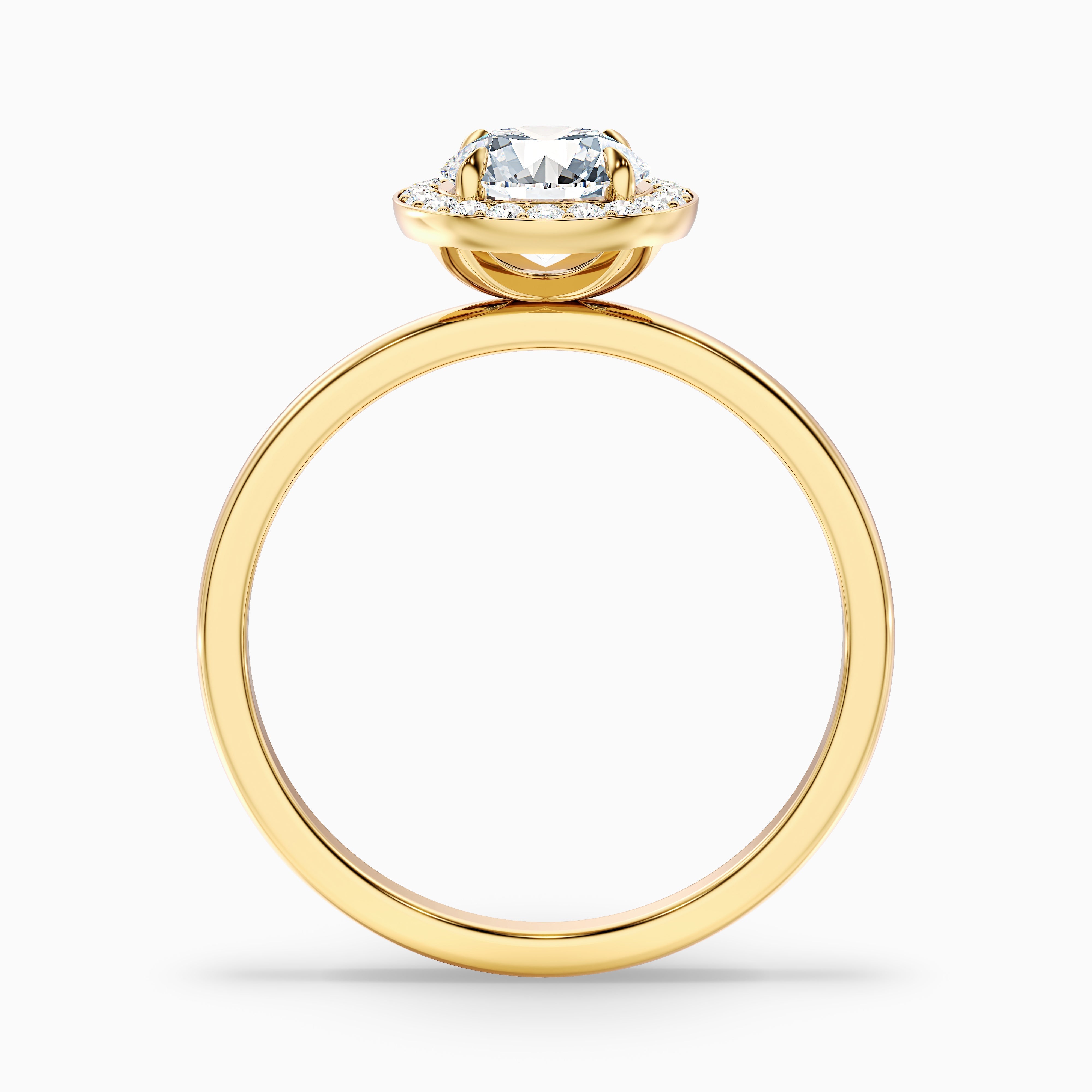 Arya 2 Carat Round Halo Lab Grown Diamond Ring in 10k White Gold