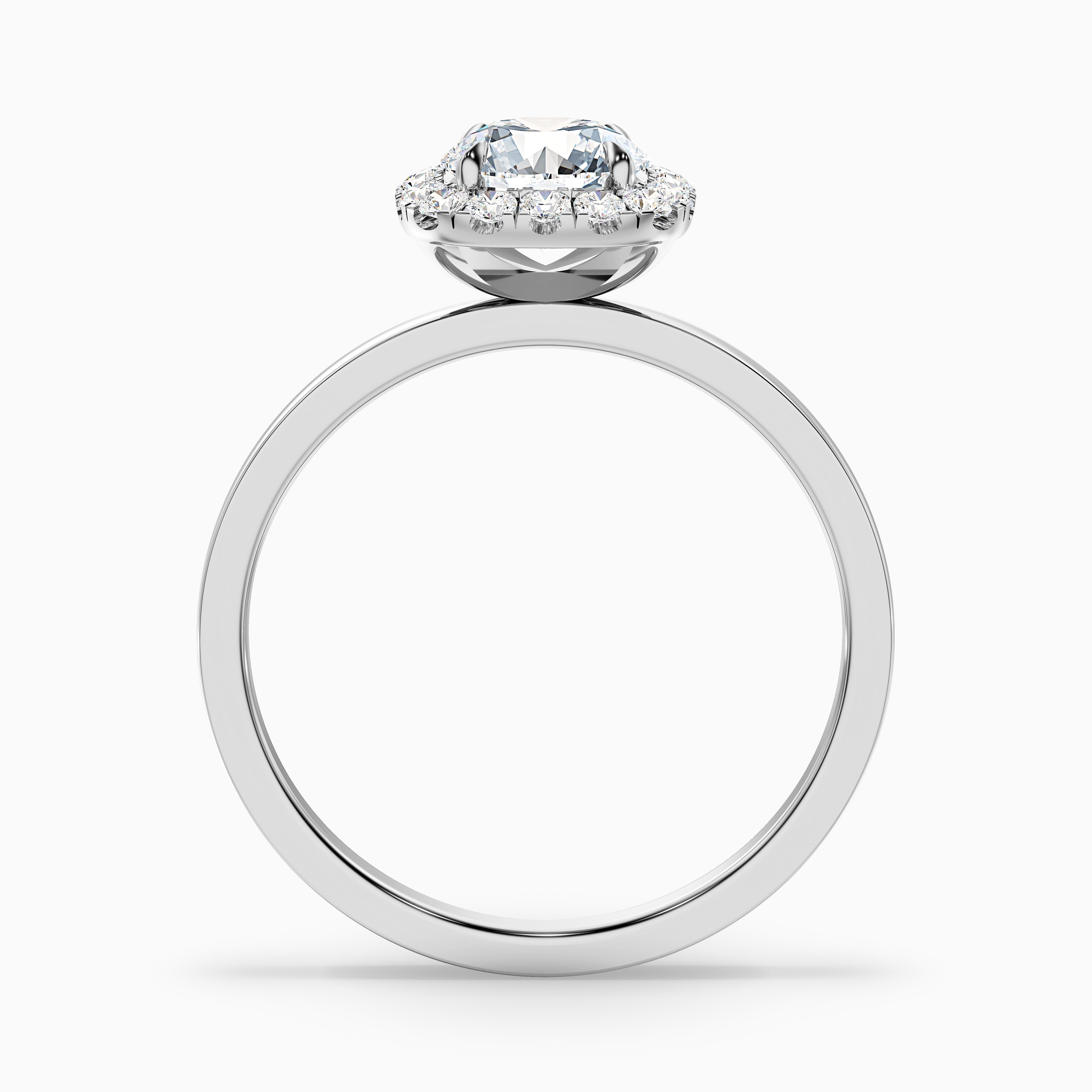 Anya 5.5 Carat Round Cut Halo Moissanite Engagement Ring in 10k Rose Gold