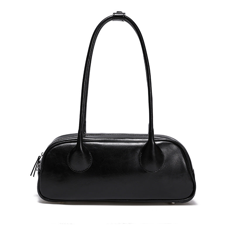 Womens Minimalist Genuine Leather Underarm Bag