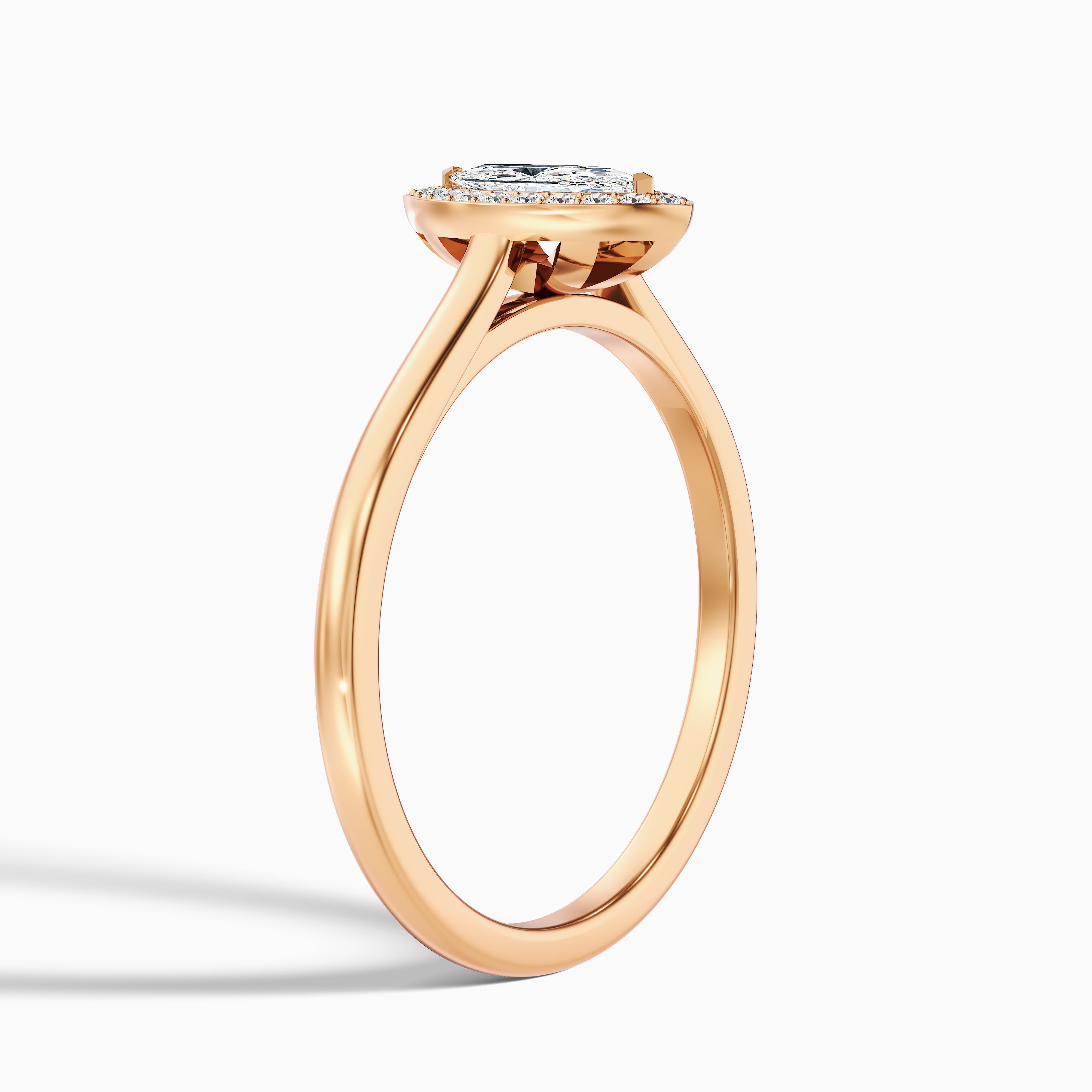 Sky 5.5 Carat Marquise Halo Moissanite Engagement Ring in Platinum