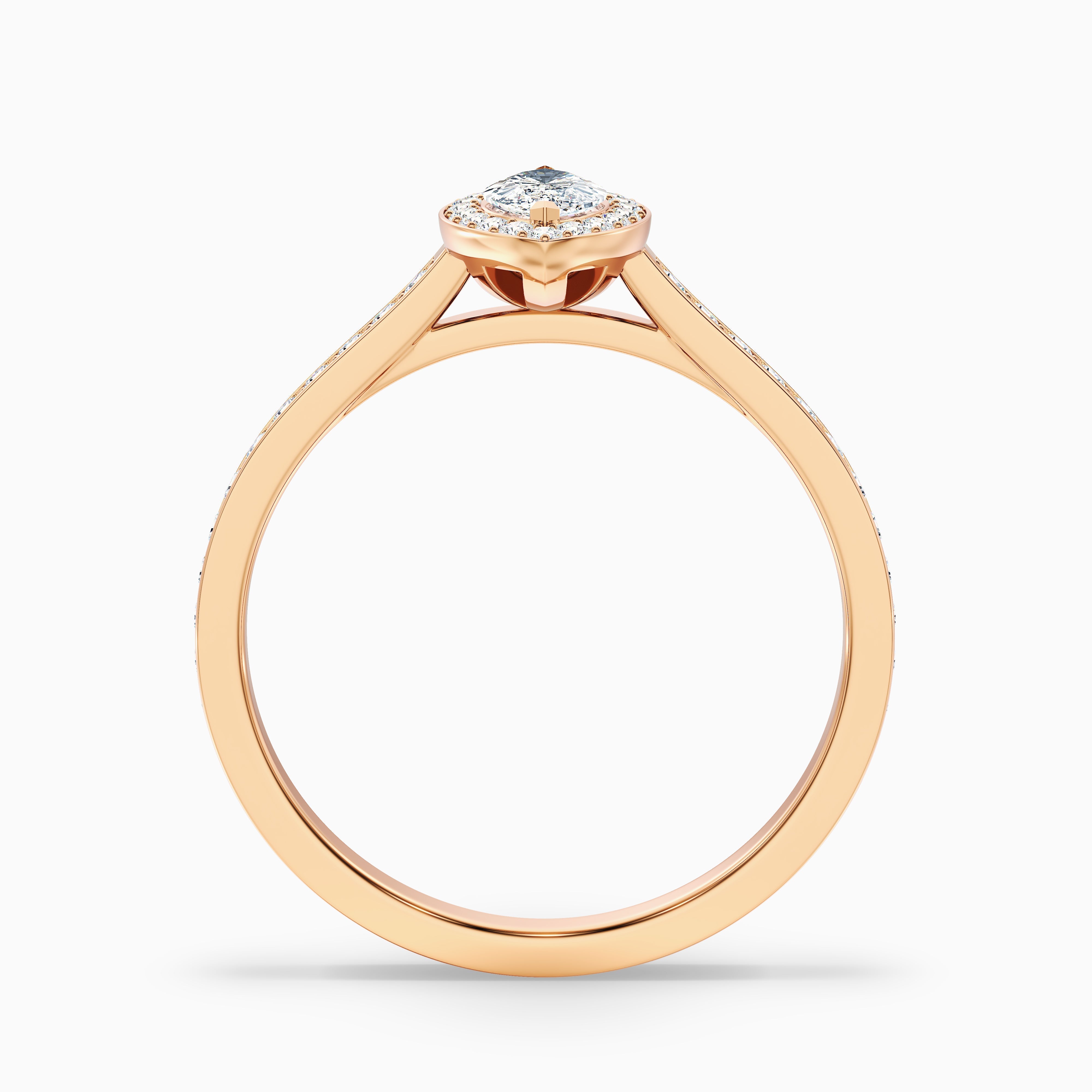 Lara 4 Carat Marquise Halo Pave Lab Grown Diamond Ring in 14k White Gold