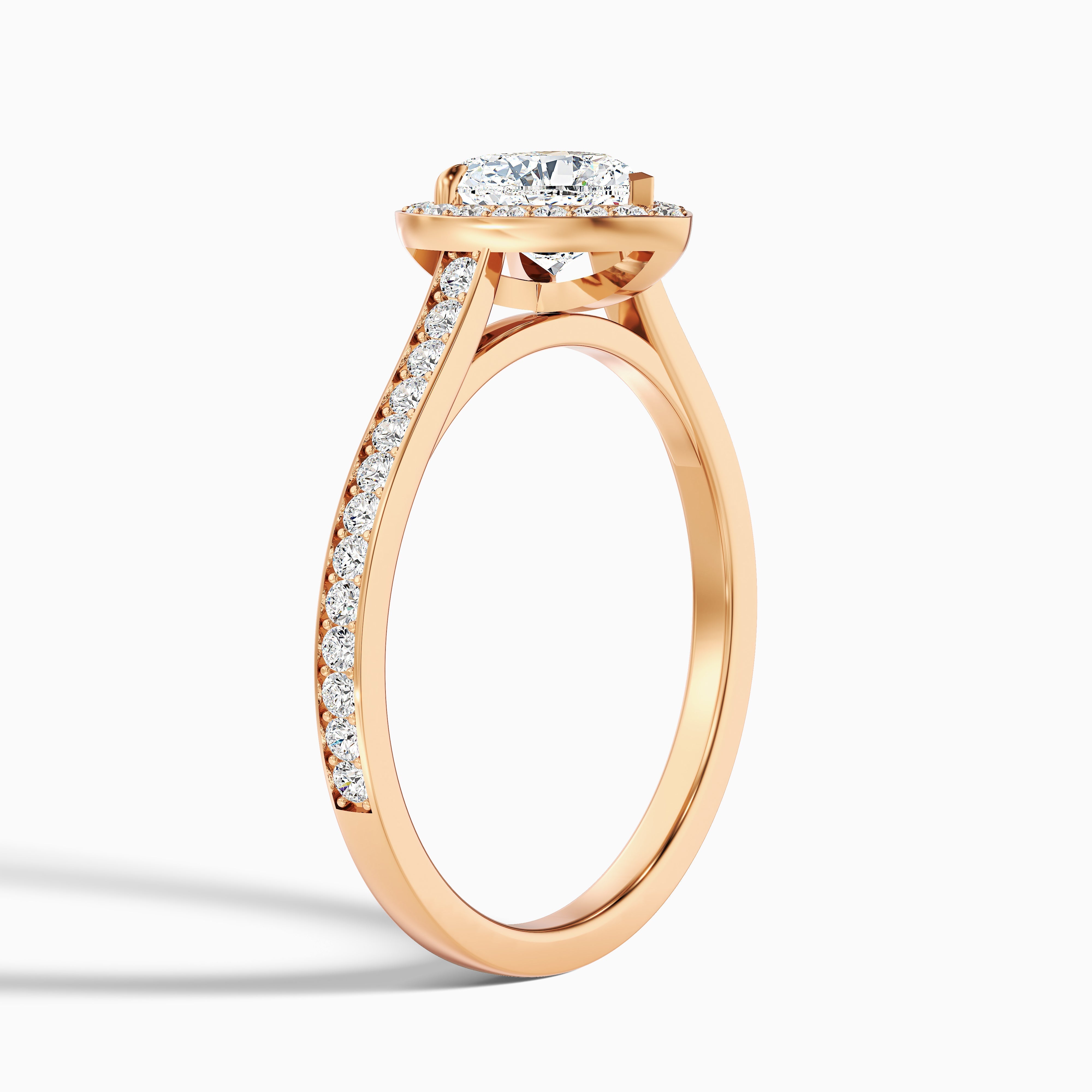 Macy 2 Carat Heart Shaped Halo Pave Lab Grown Diamond Ring in 18k White Gold