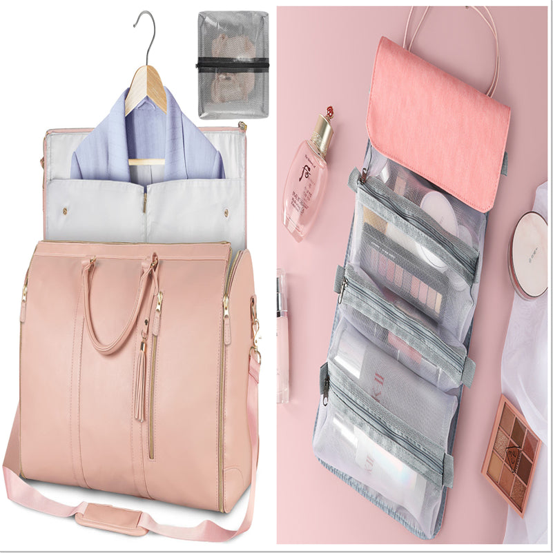 Women's Large Capacity Travel Duffle and Garment Bag Handbag