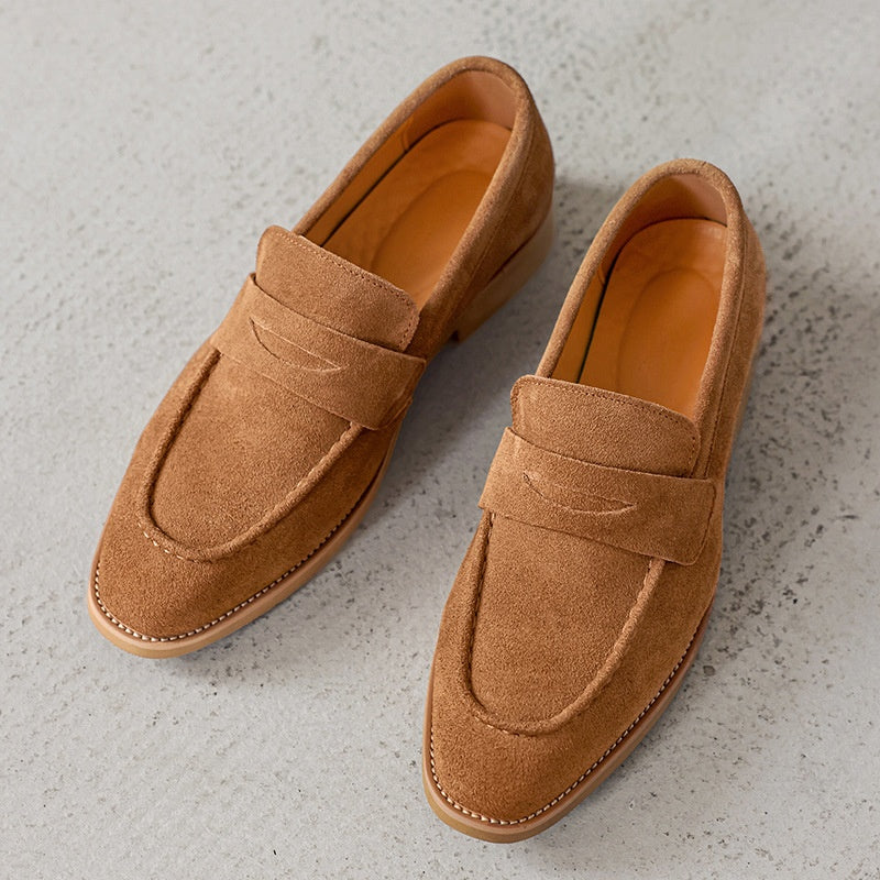 Formal Business-Casual Leather Mens Slip-On Loafers