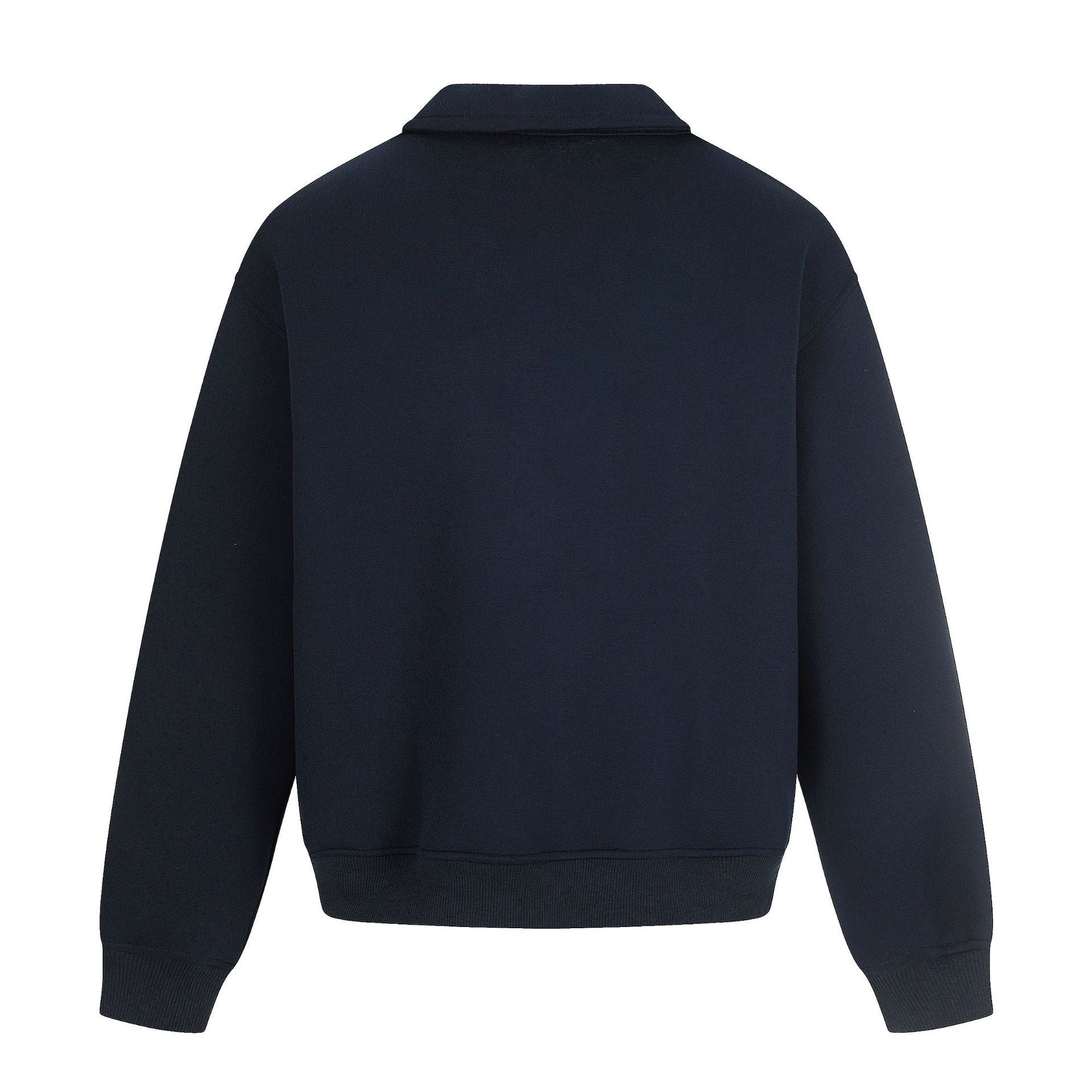Half-Zip Polo Neck Pullover Hoodie