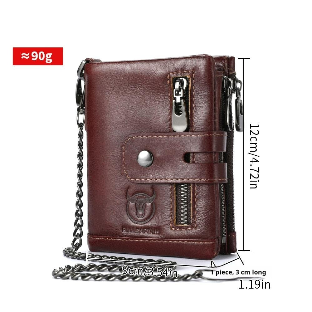 Captain Bull Mens Genuine Leather Phone Holder Wallet, Multi-functional