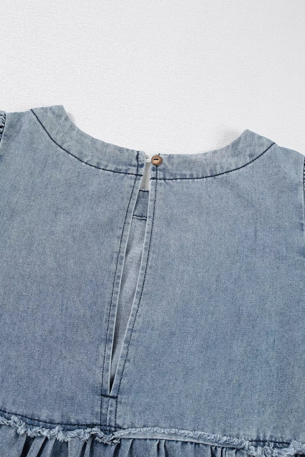 Vintage Wash Denim Dress with Pockets