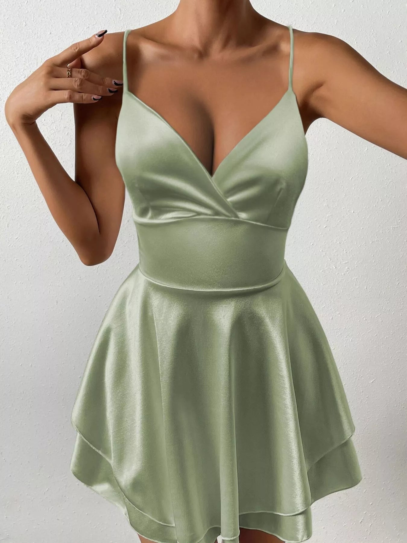 Tie Back Layered Cami Dress