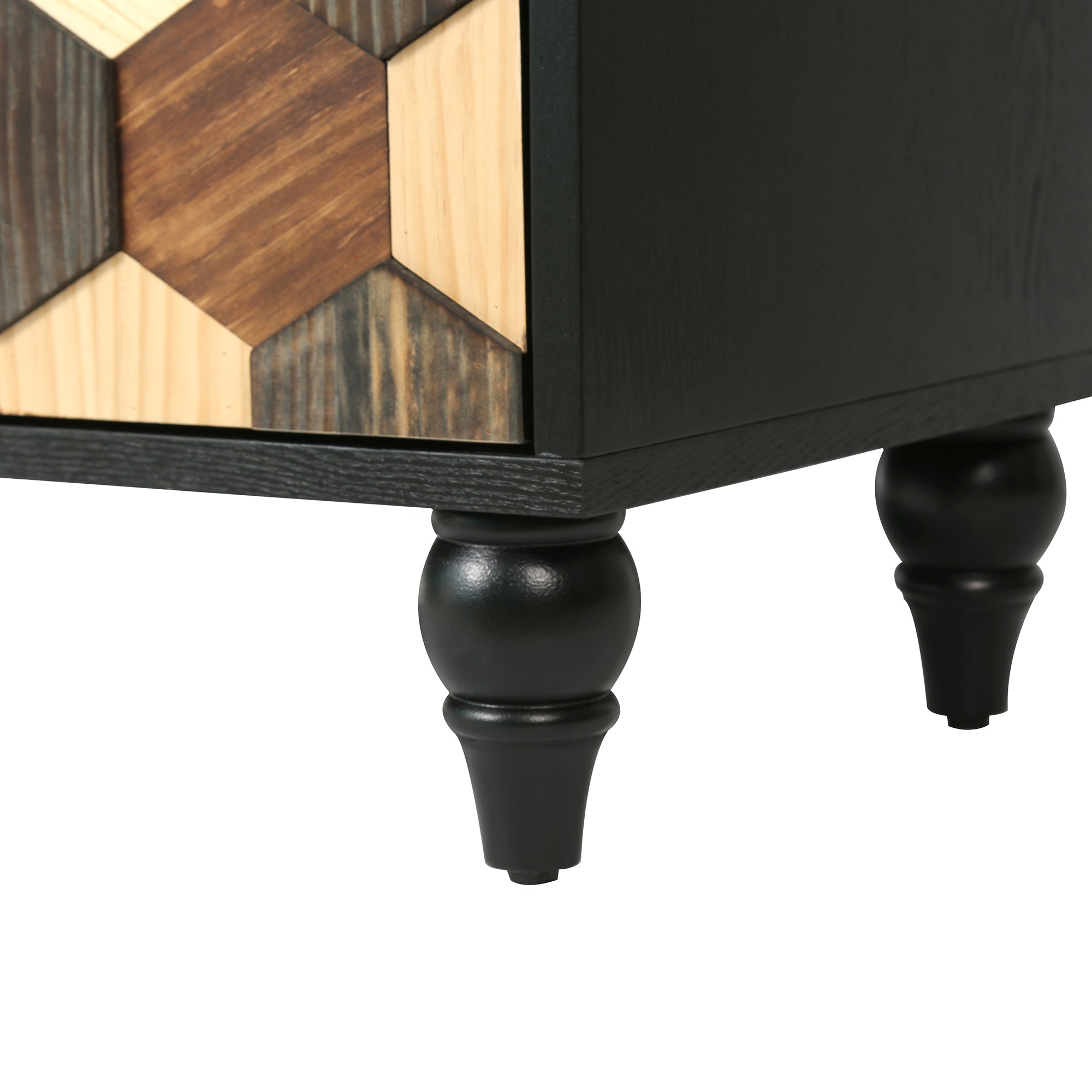 30.31" Sideboard With Honeycomb Pattern, Modern Accent Cabinet