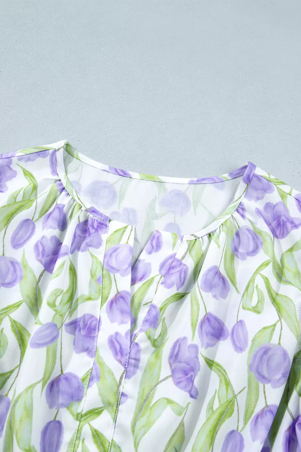 Floral Print Contrast Trim Midi Dress