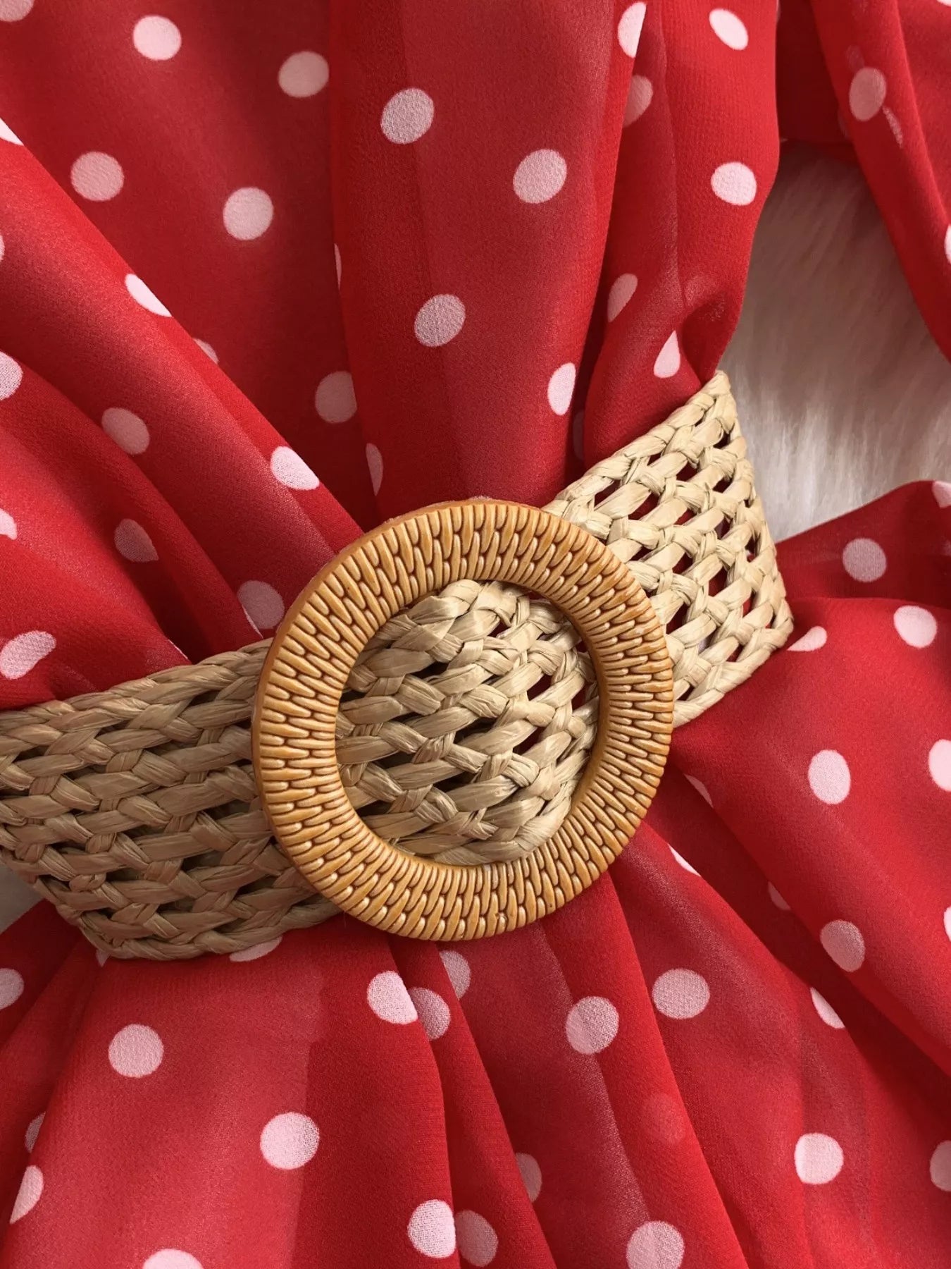 Polka Dot Ruffled Tiered Dress