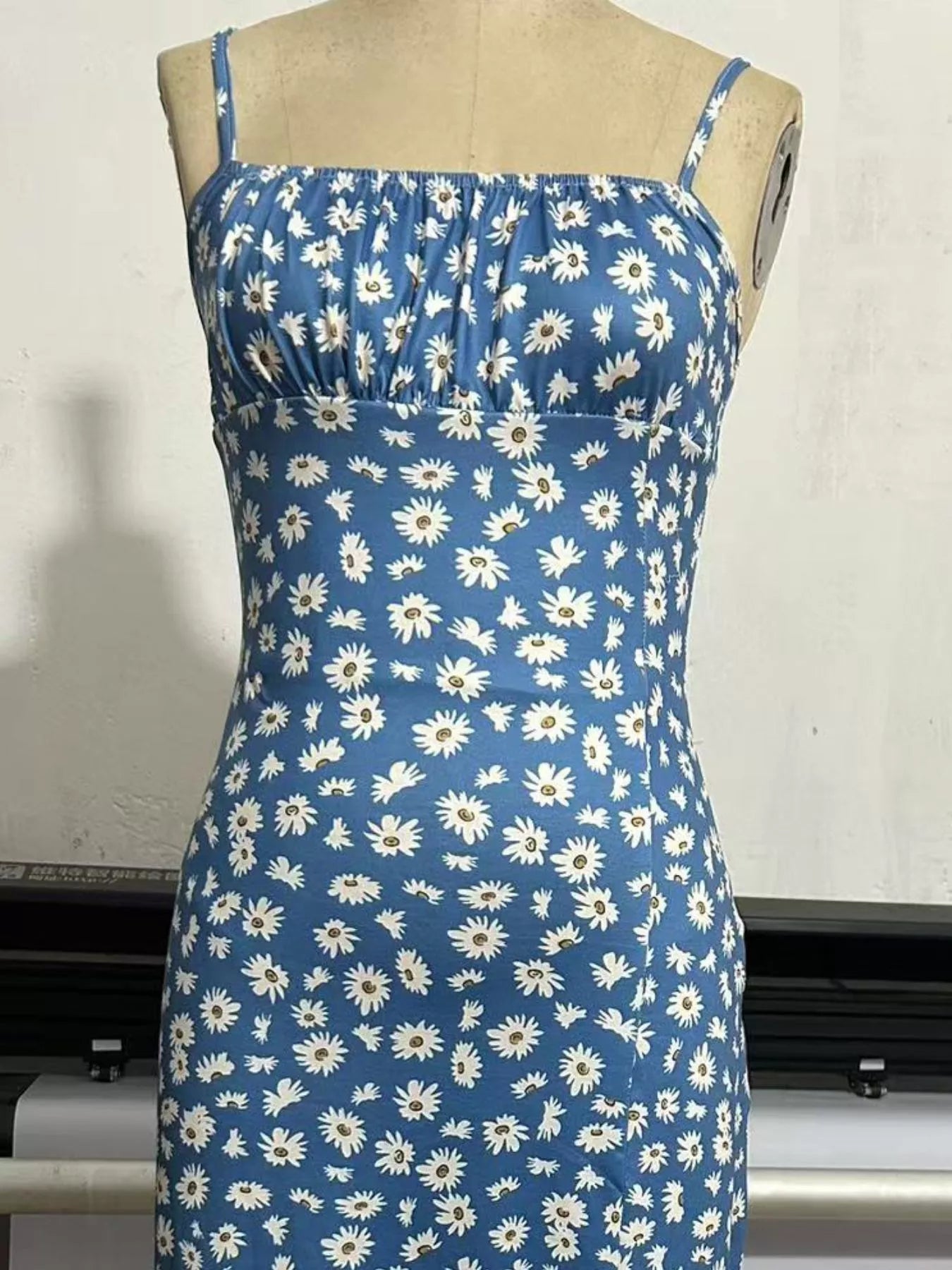 Slit Spaghetti Strap Midi Dress