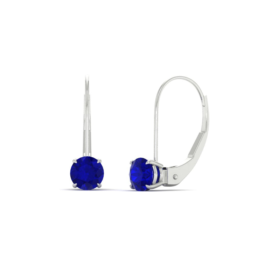 1 Carat Round Diamond Lever Back Earrings