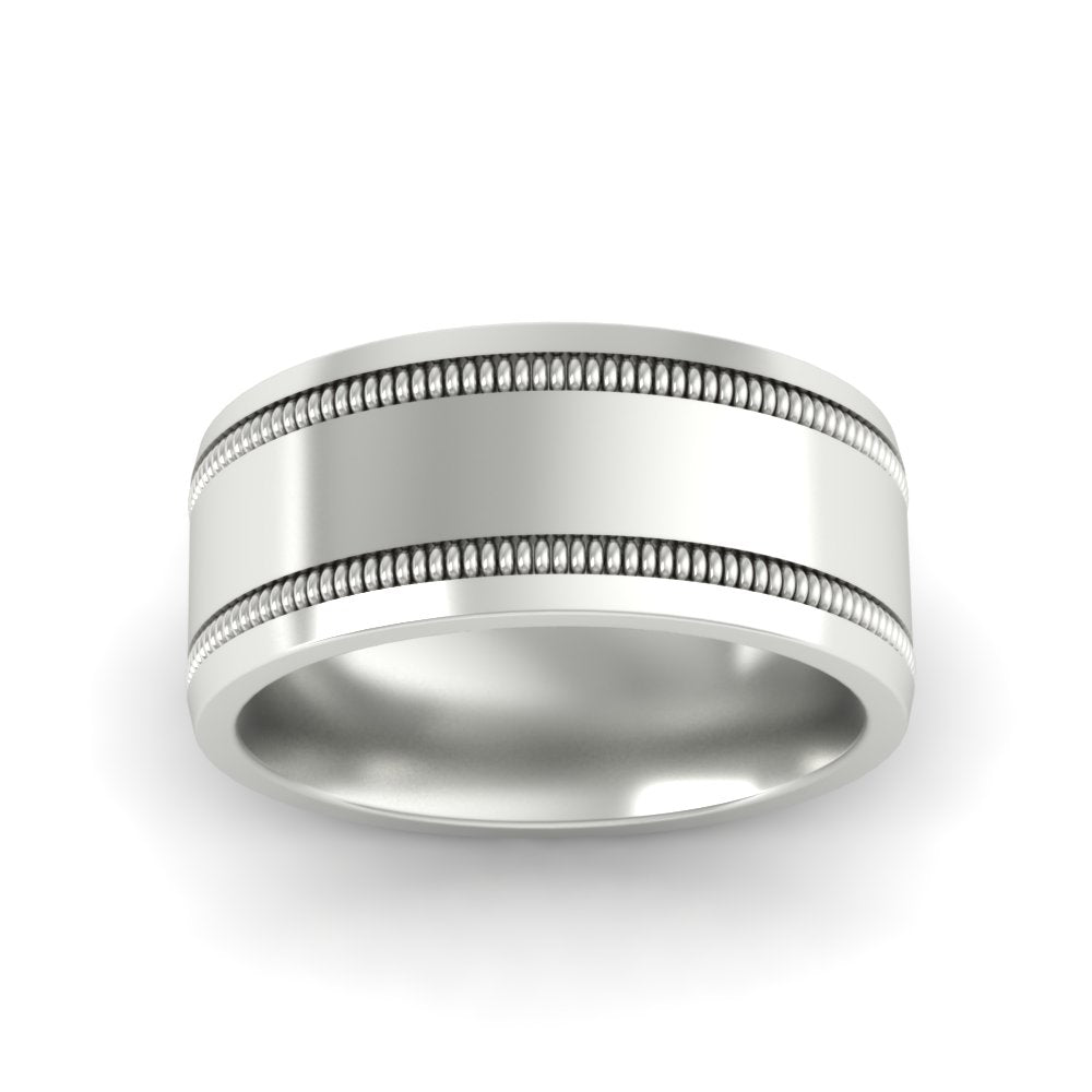 Mens Band Double Milgrain