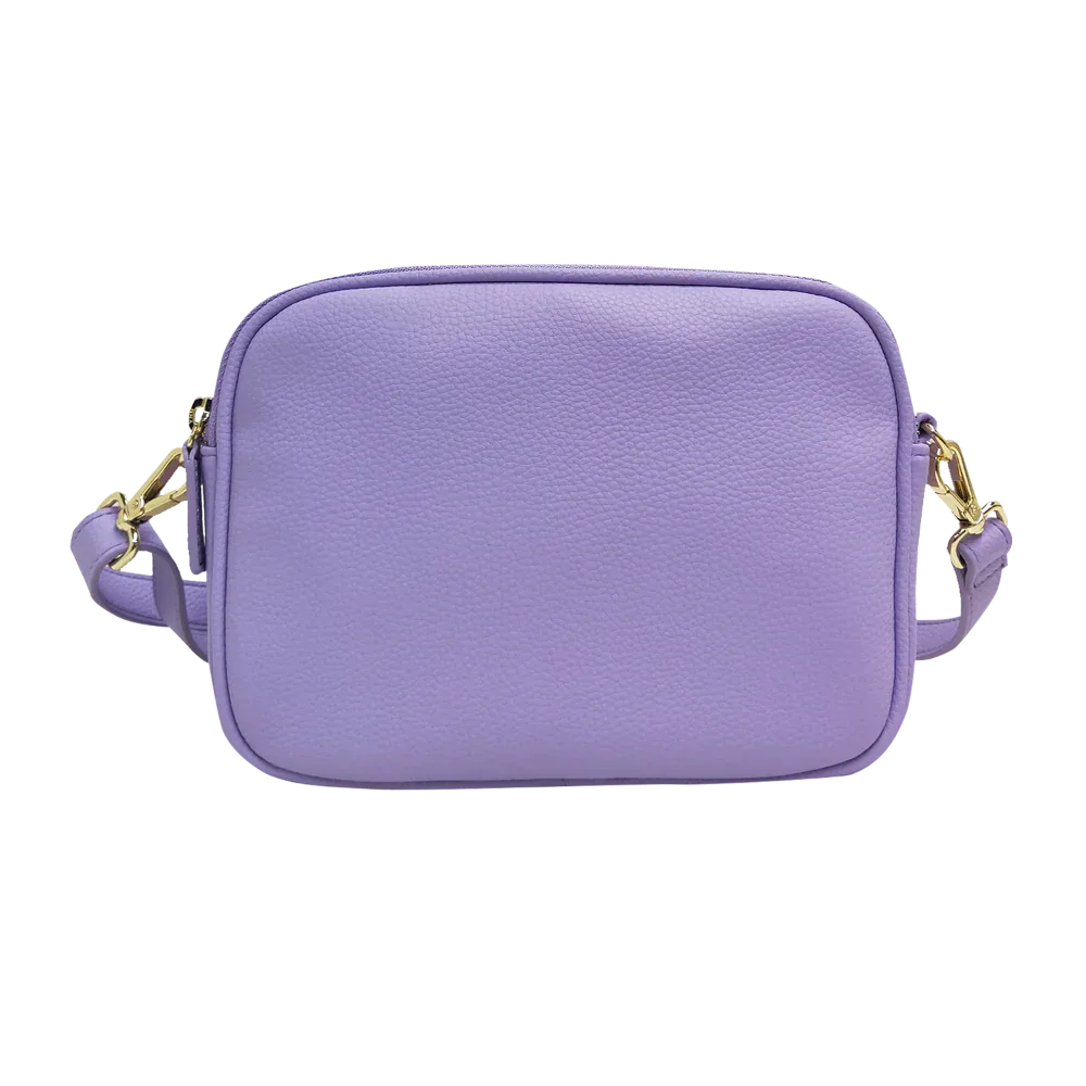 Genuine Leather Double Zipper Crossbody