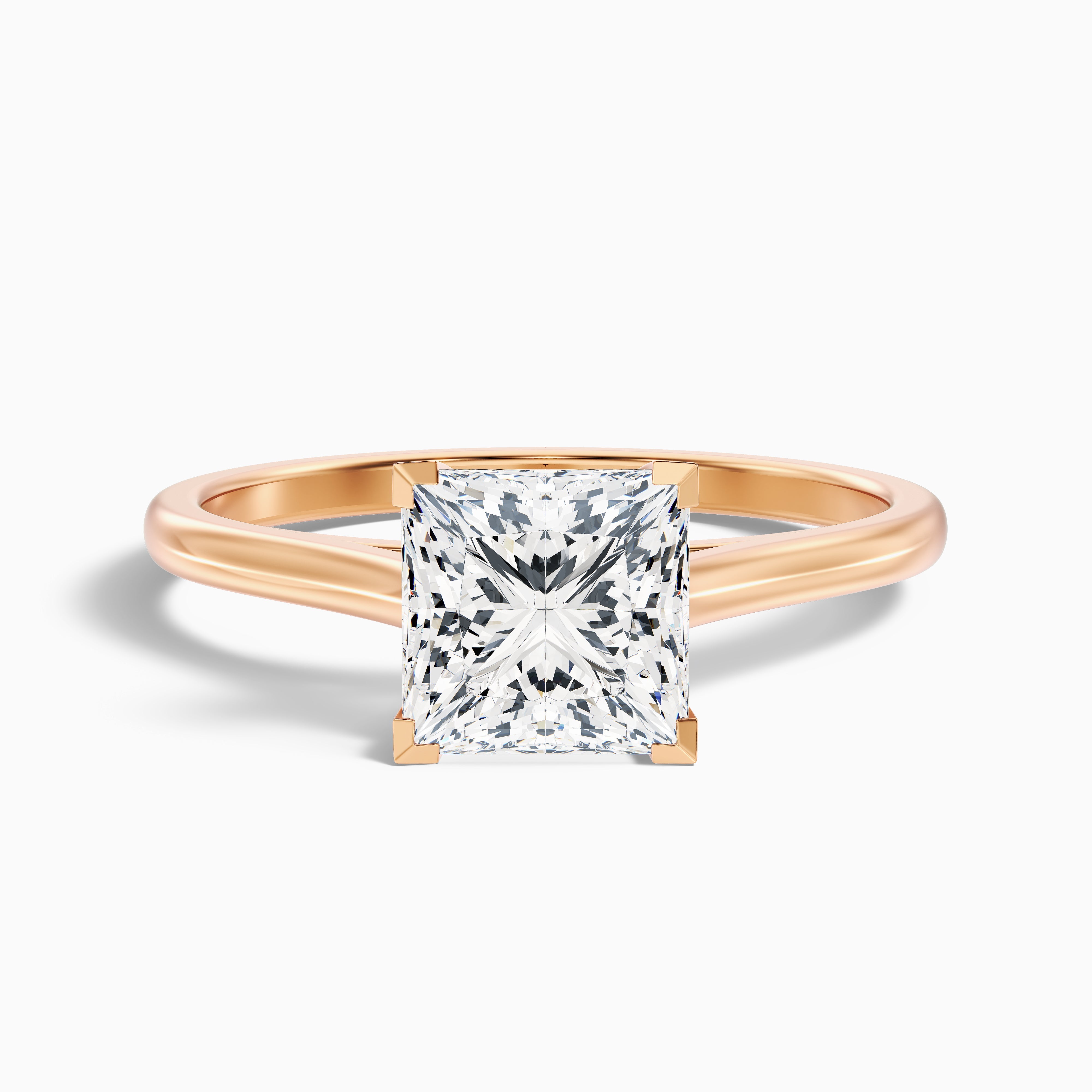 Frey 5 Carat Princess Cut Solitaire Lab Grown Diamond Ring in 18k White Gold