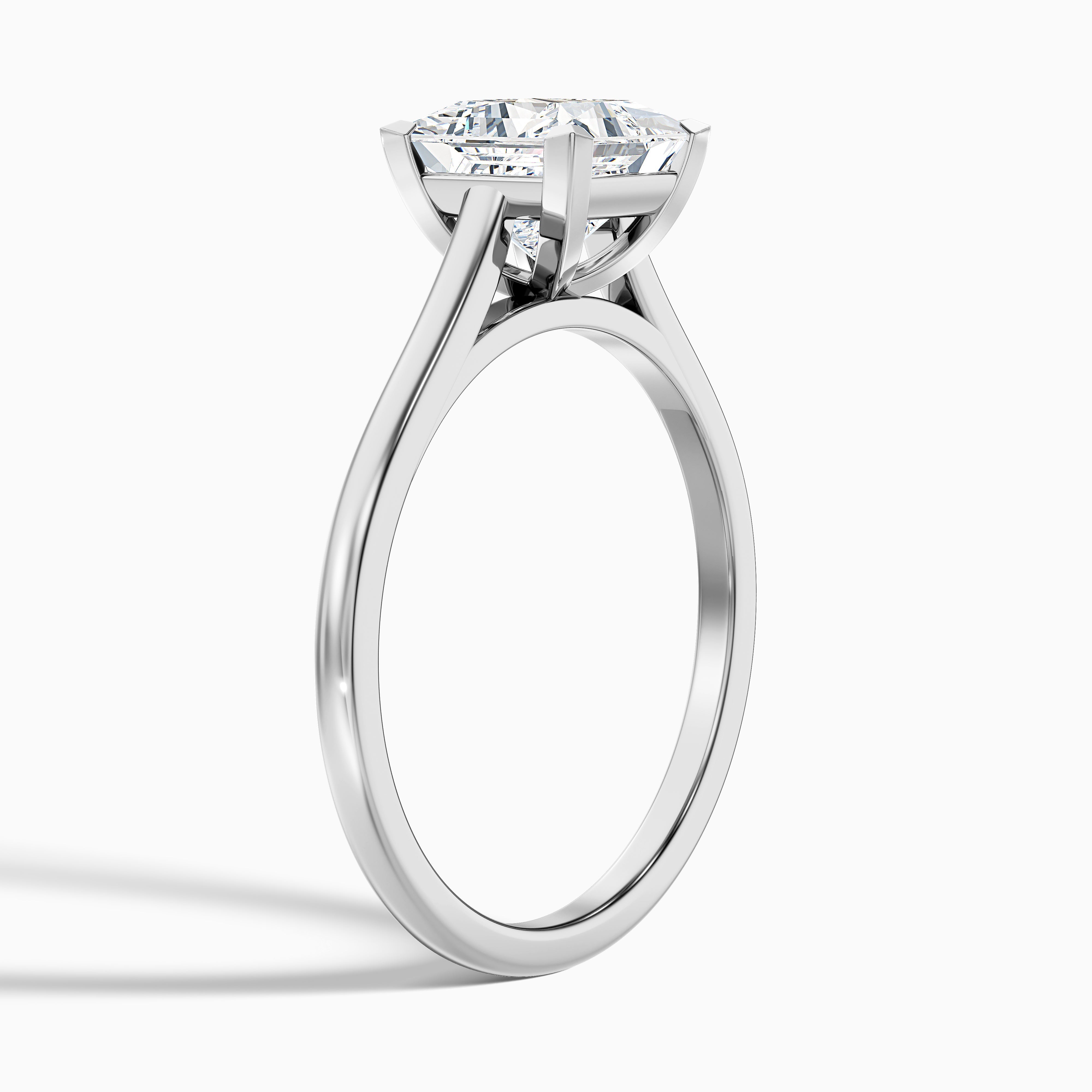 Frey 3 Carat Princess Cut Solitaire Lab Grown Diamond Ring in 14k White Gold
