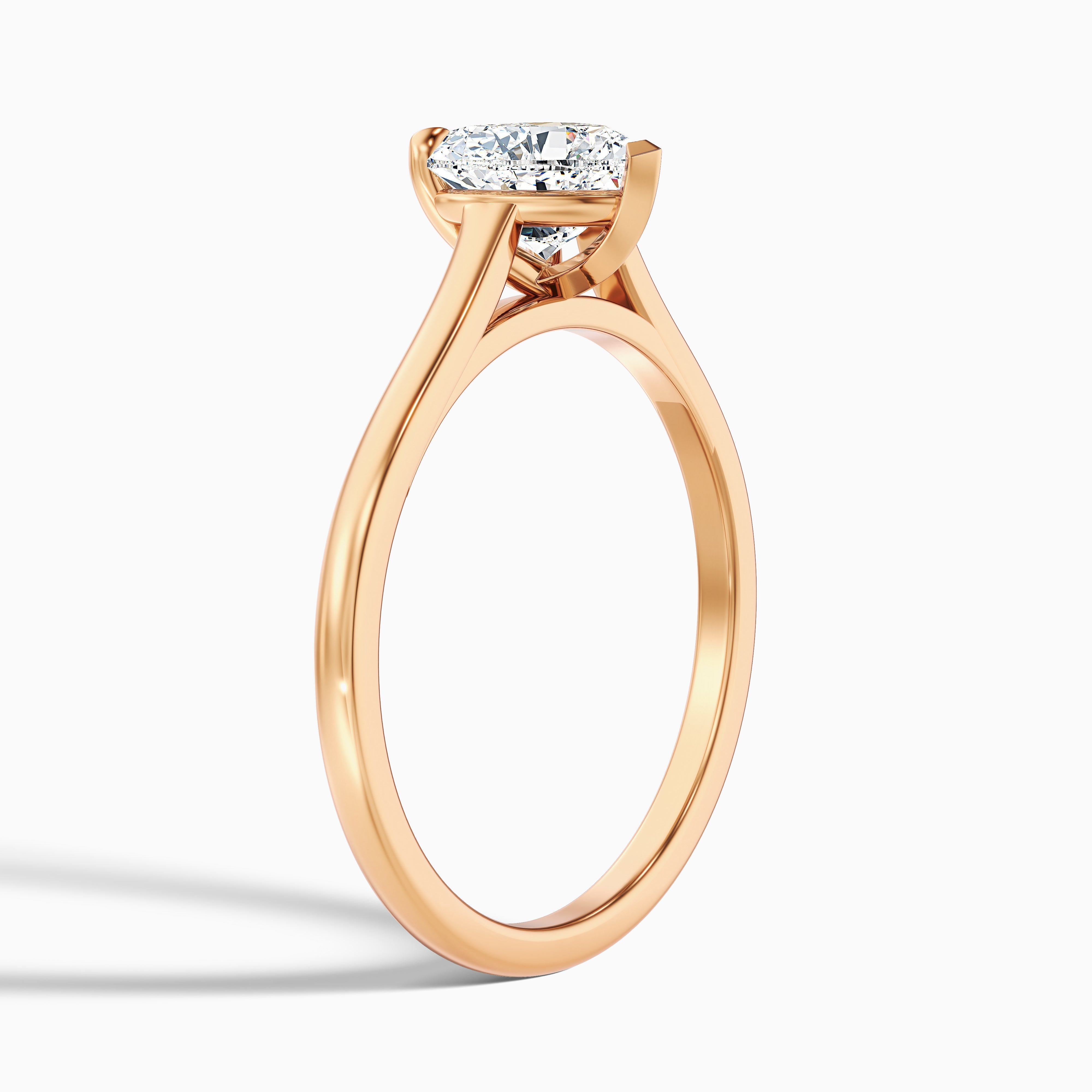 Esha 3 Carat Heart Shaped Solitaire Lab Grown Diamond Ring in 10k White Gold