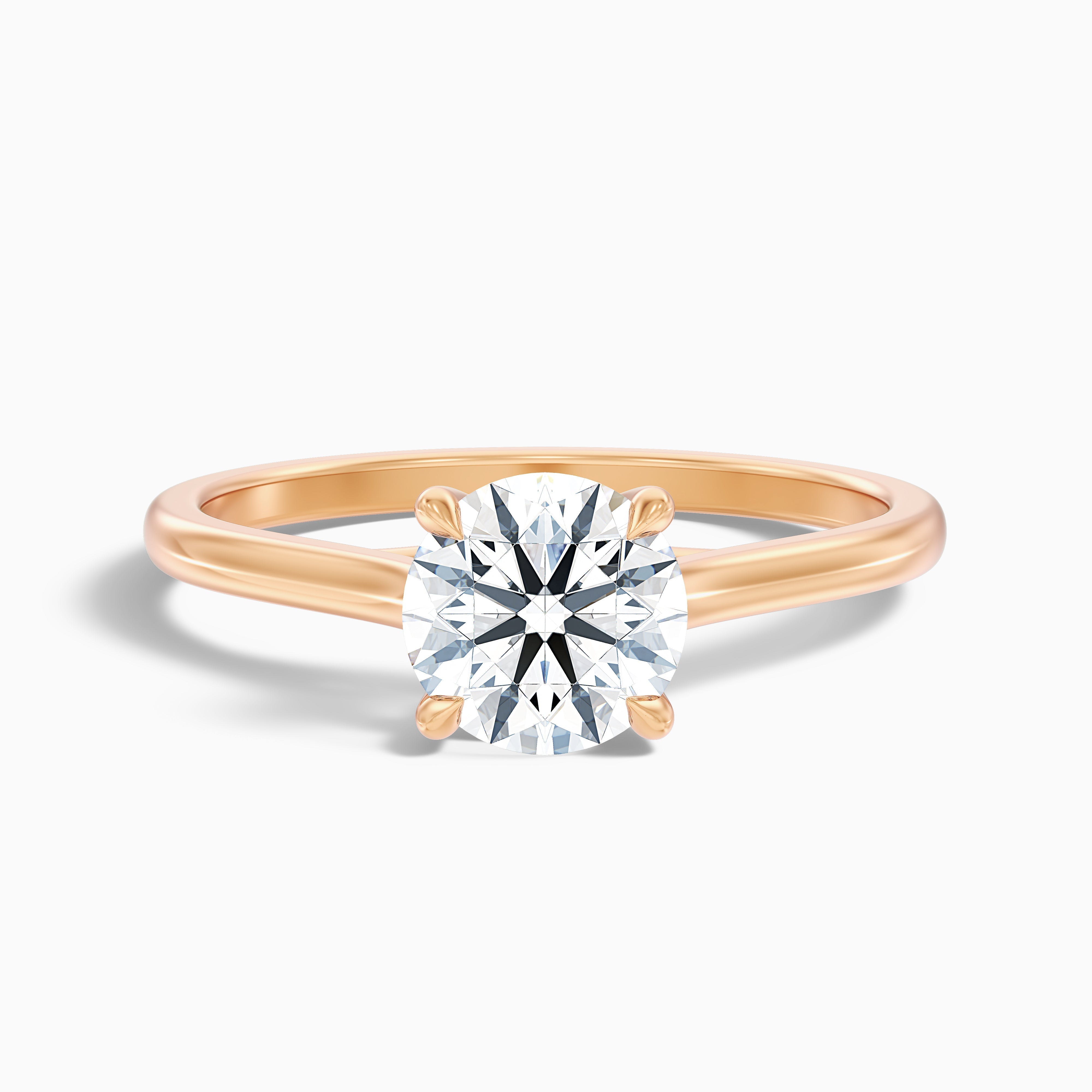 Zara 1.5 Carat Round Solitaire Moissanite Engagement Ring in Platinum