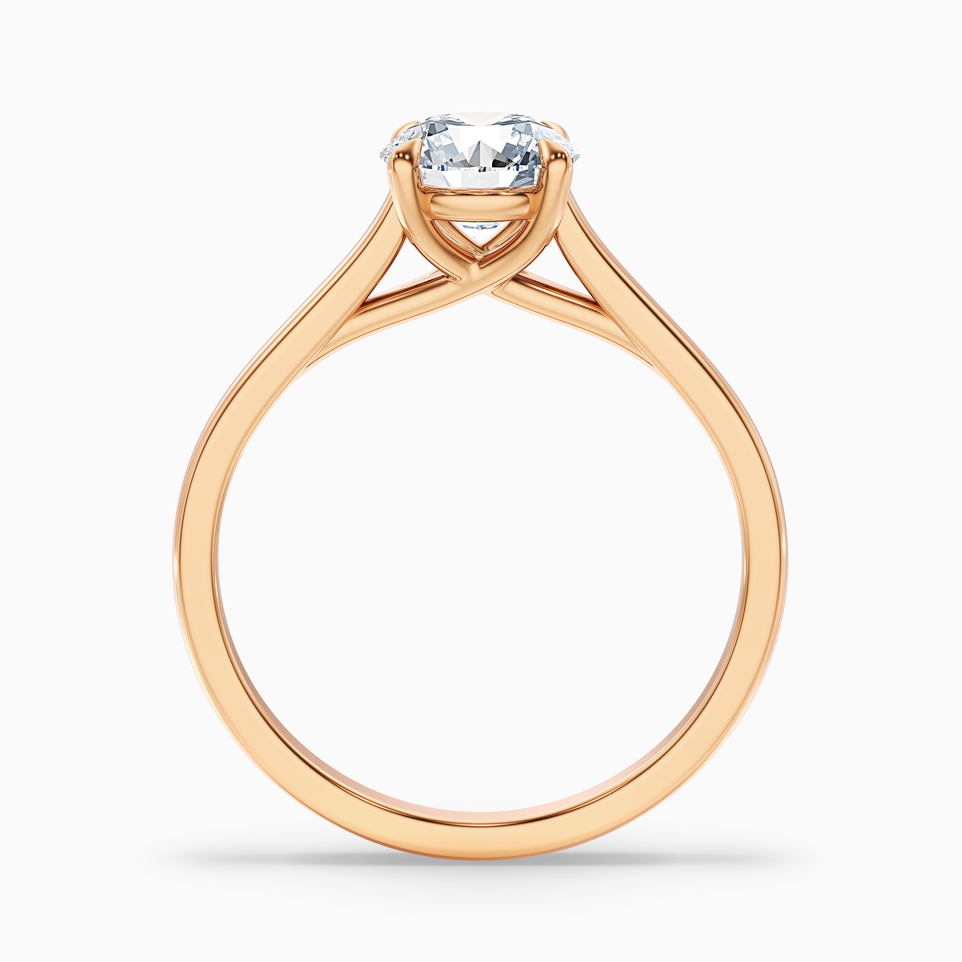 Elena 4.5 Carat Round Solitaire Lab Grown Diamond Ring in 10k White Gold