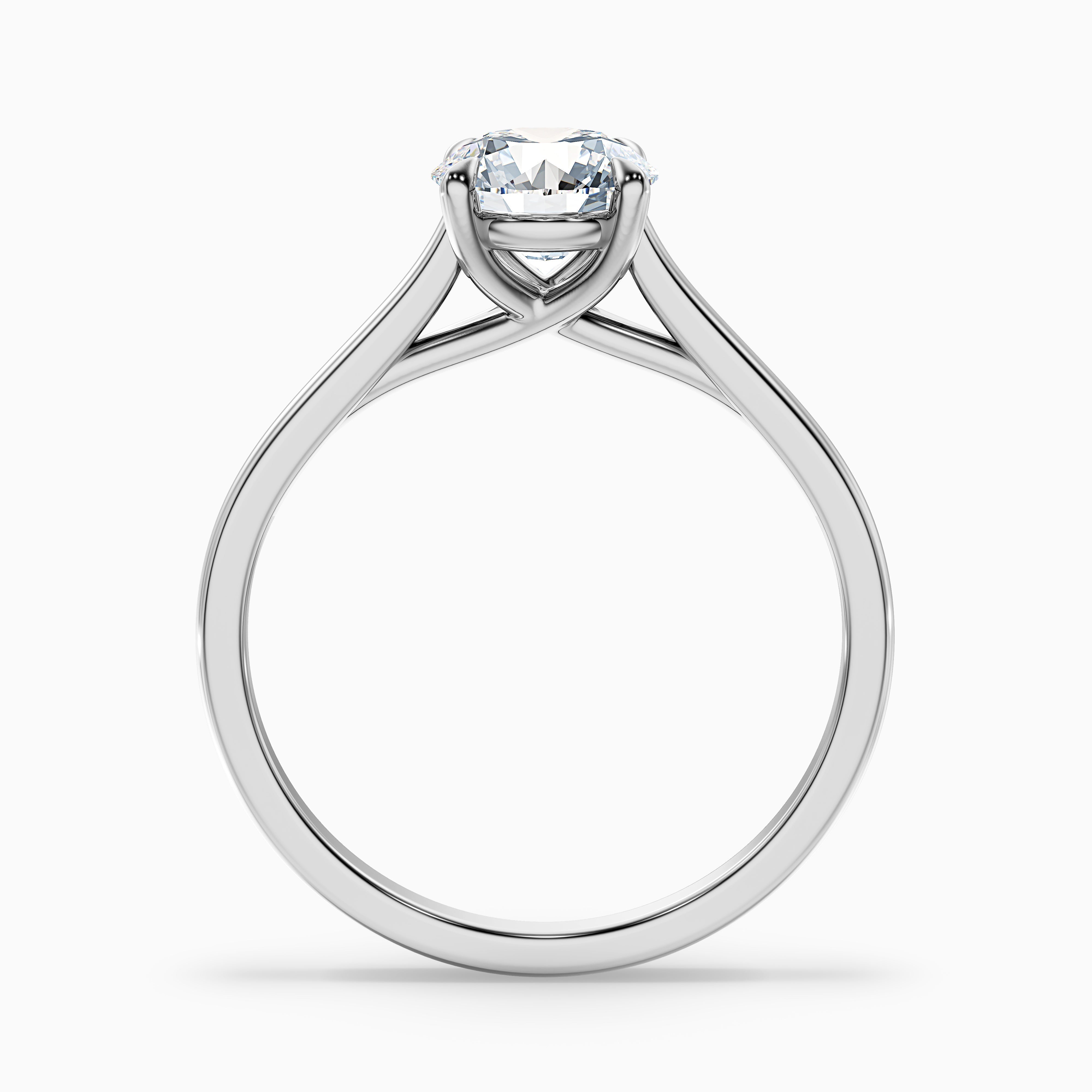 Elena 2.5 Carat Round Solitaire Lab Grown Diamond Ring in 18k Yellow Gold