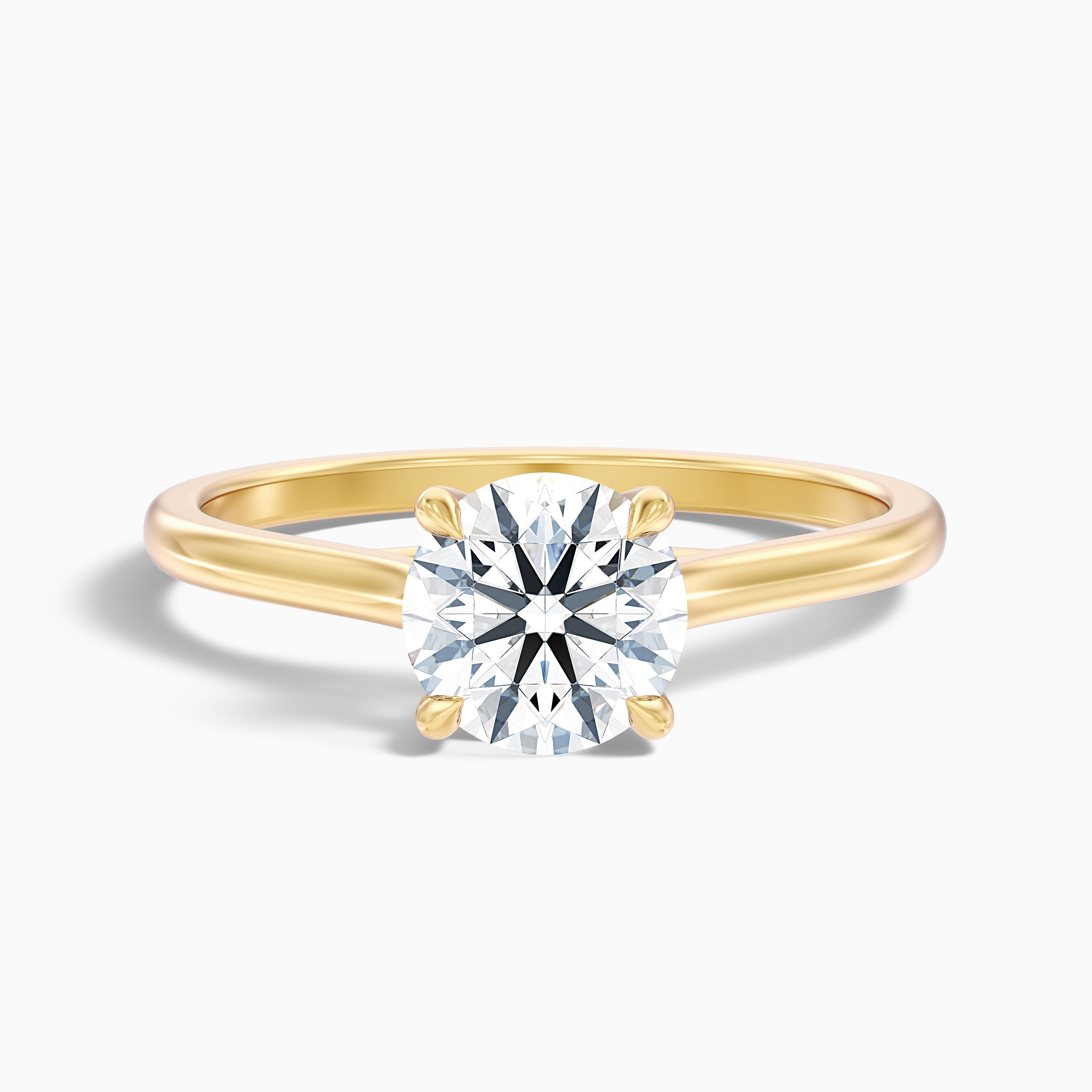 Elena 2.5 Carat Round Solitaire Lab Grown Diamond Ring in 10k Rose Gold